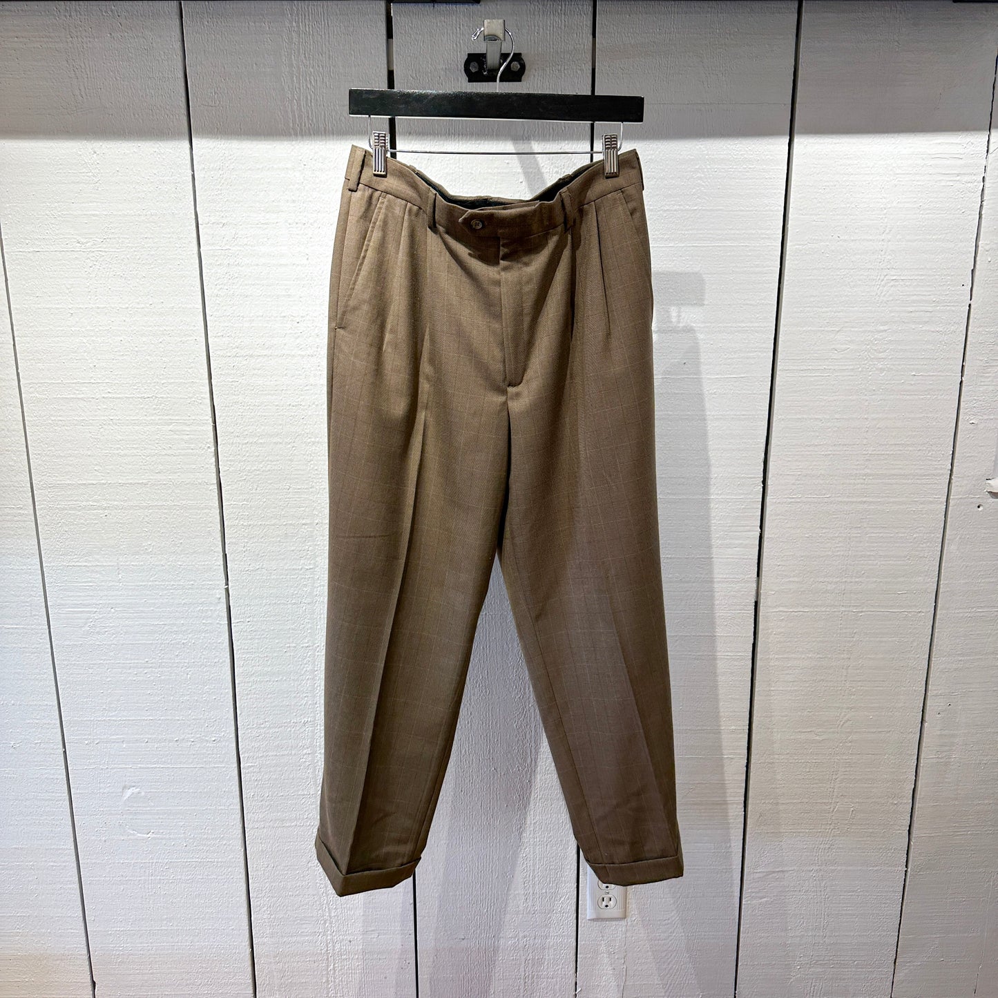 Pre-Loved George Brown Pant with Tartan pattern 32X30