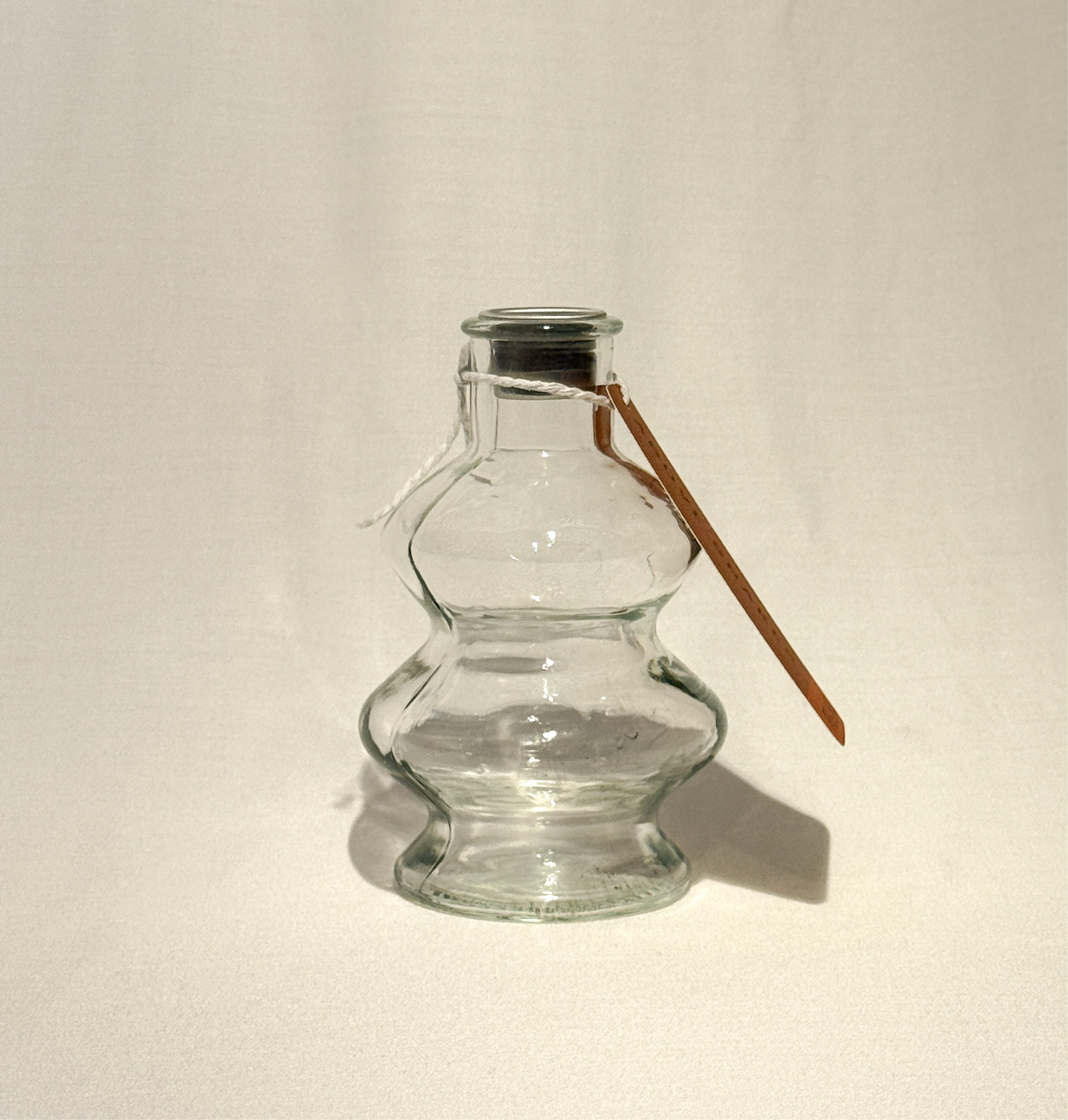 PL Single Glass Candlestick Holder