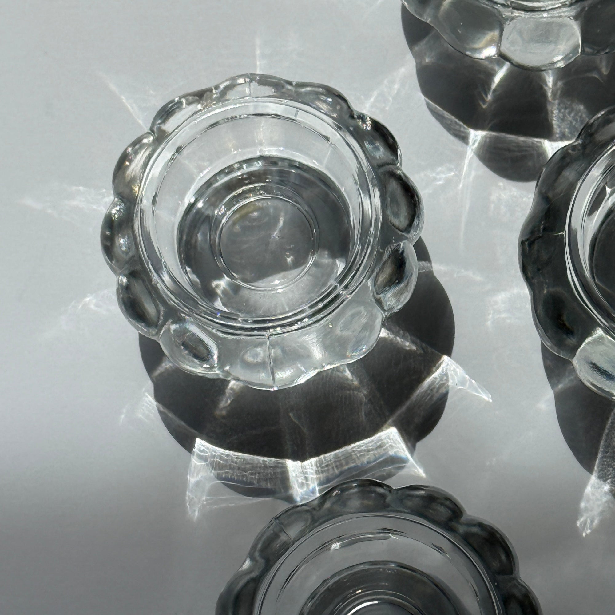 PL Glass Tea Light Holders (Set of 5)