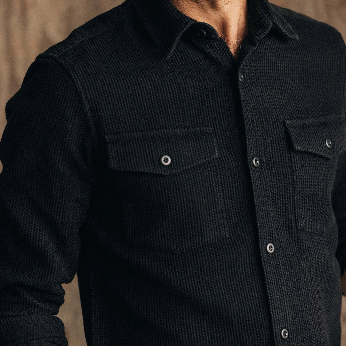 Taylor Stitch - The Point Shirt in Coal Shashiko