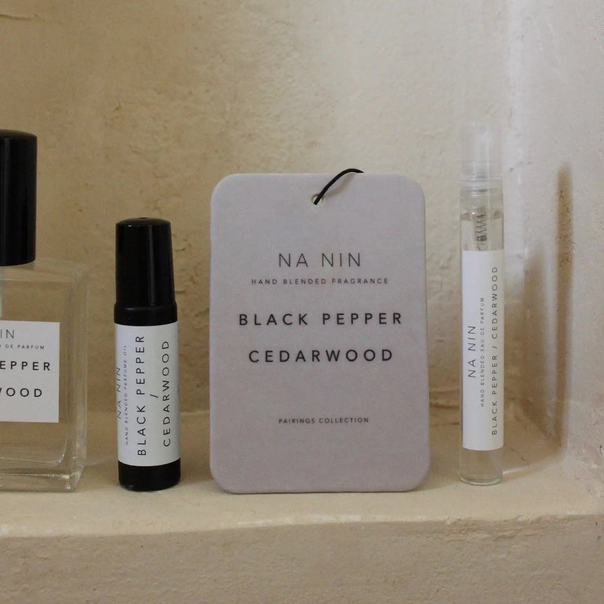 Black Pepper & Cedarwood Fragrance Card by Na Nin