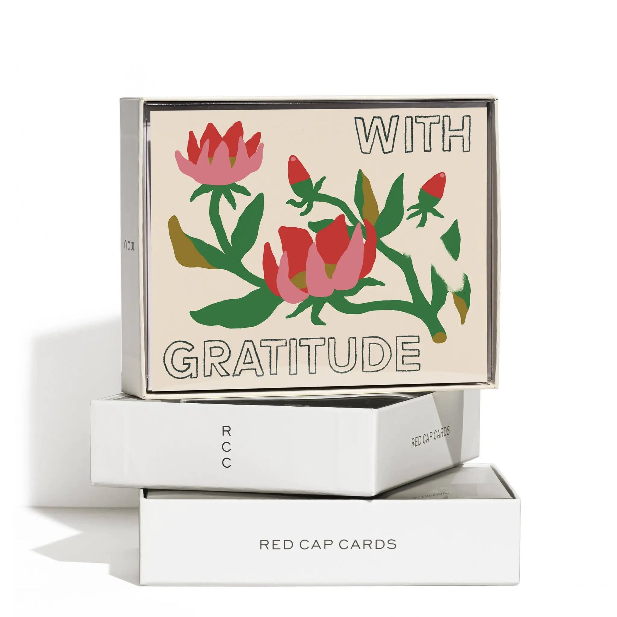 With Gratitude greeting card: Boxed Set of 8 by Red Cap Cards