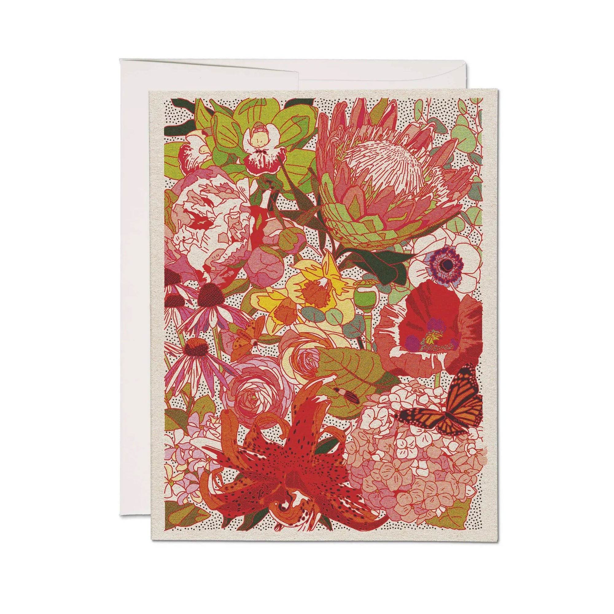 Wild Florals greeting card: Single by Red Cap Cards