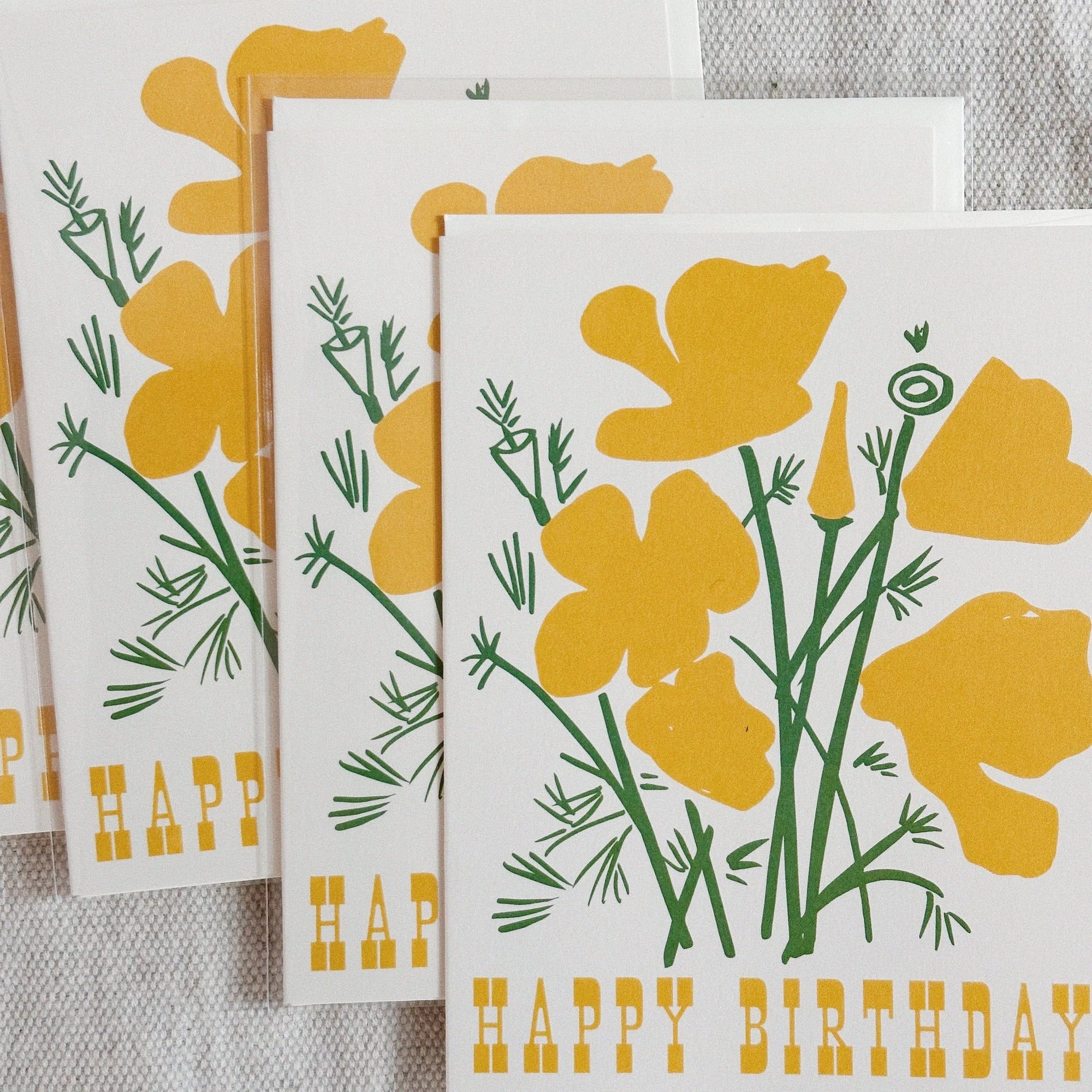 Red Cap Cards - Yellow Poppy by Red Cap Cards