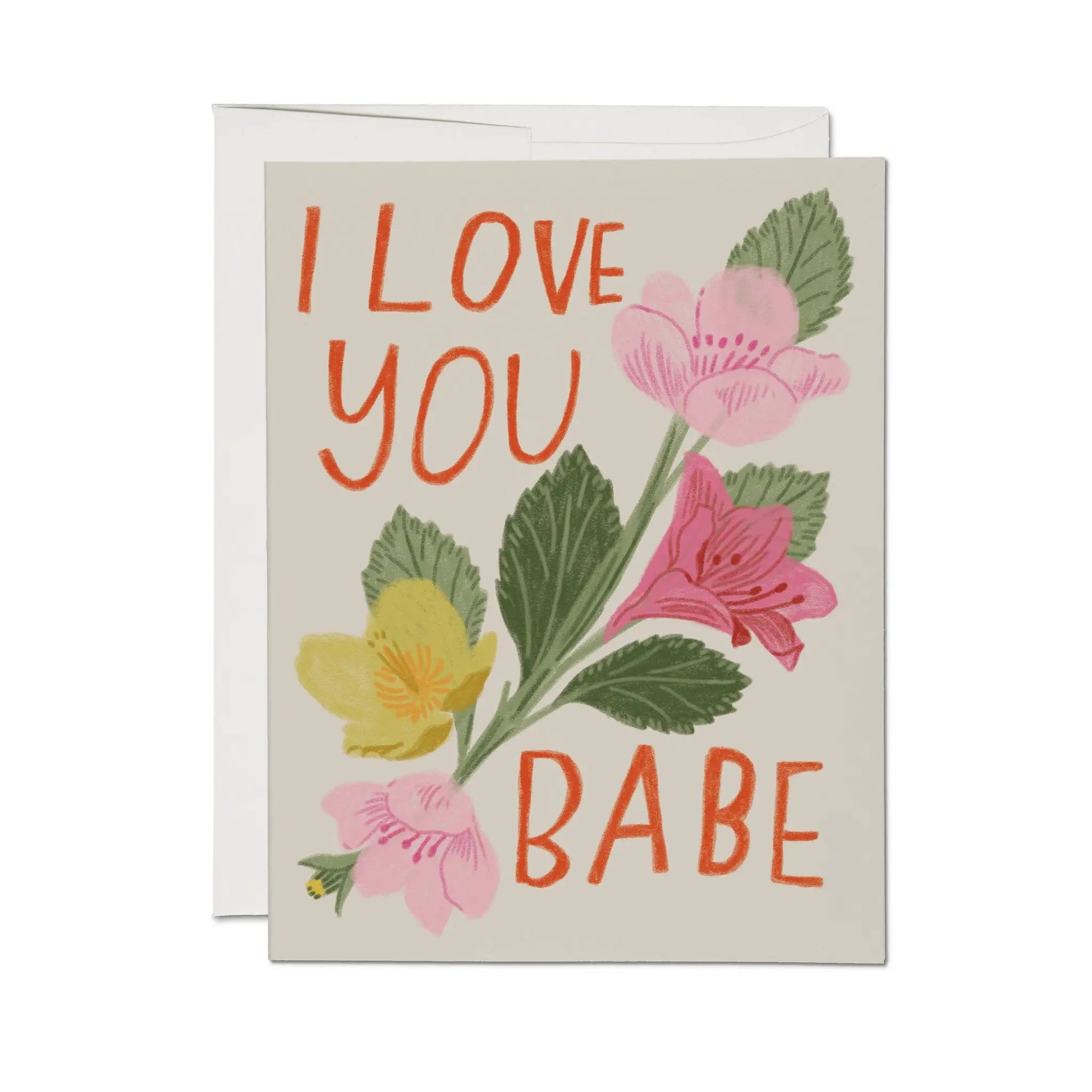 Love You Babe greeting card: Single by Red Cap Cards