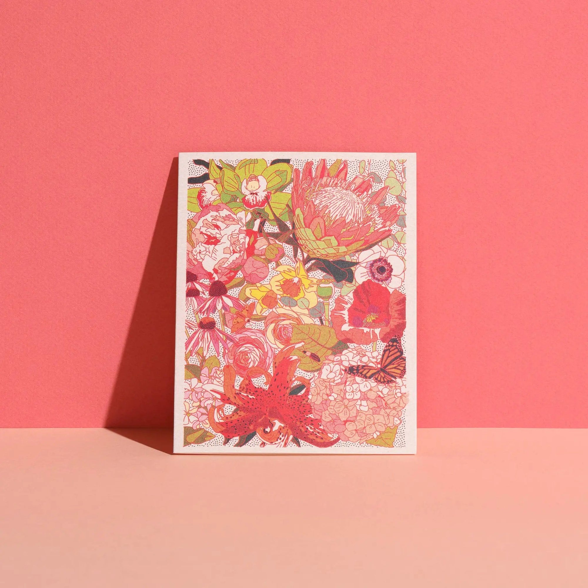Wild Florals greeting card: Single by Red Cap Cards