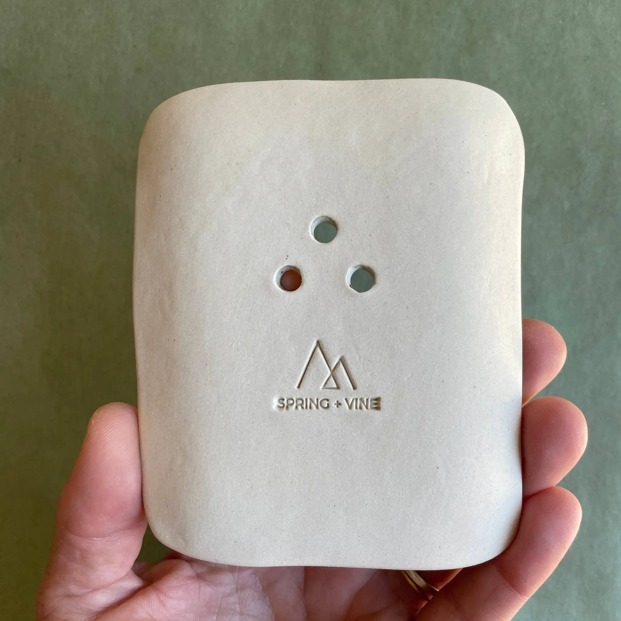 Handmade Ceramic Soap Dish – Winterwood by Spring + Vine