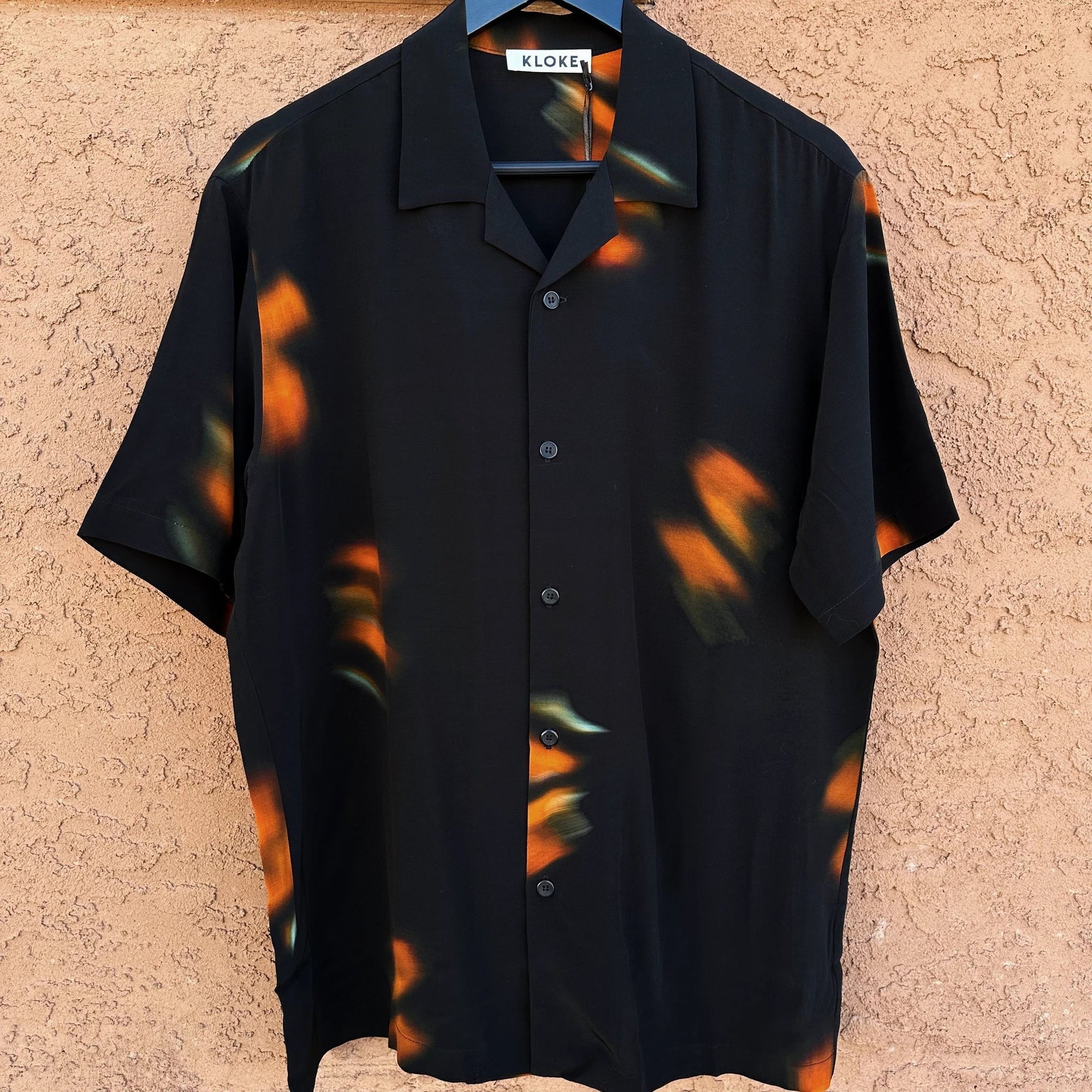 Kloke - Wing Print Shirt in Black/Orange by kloke