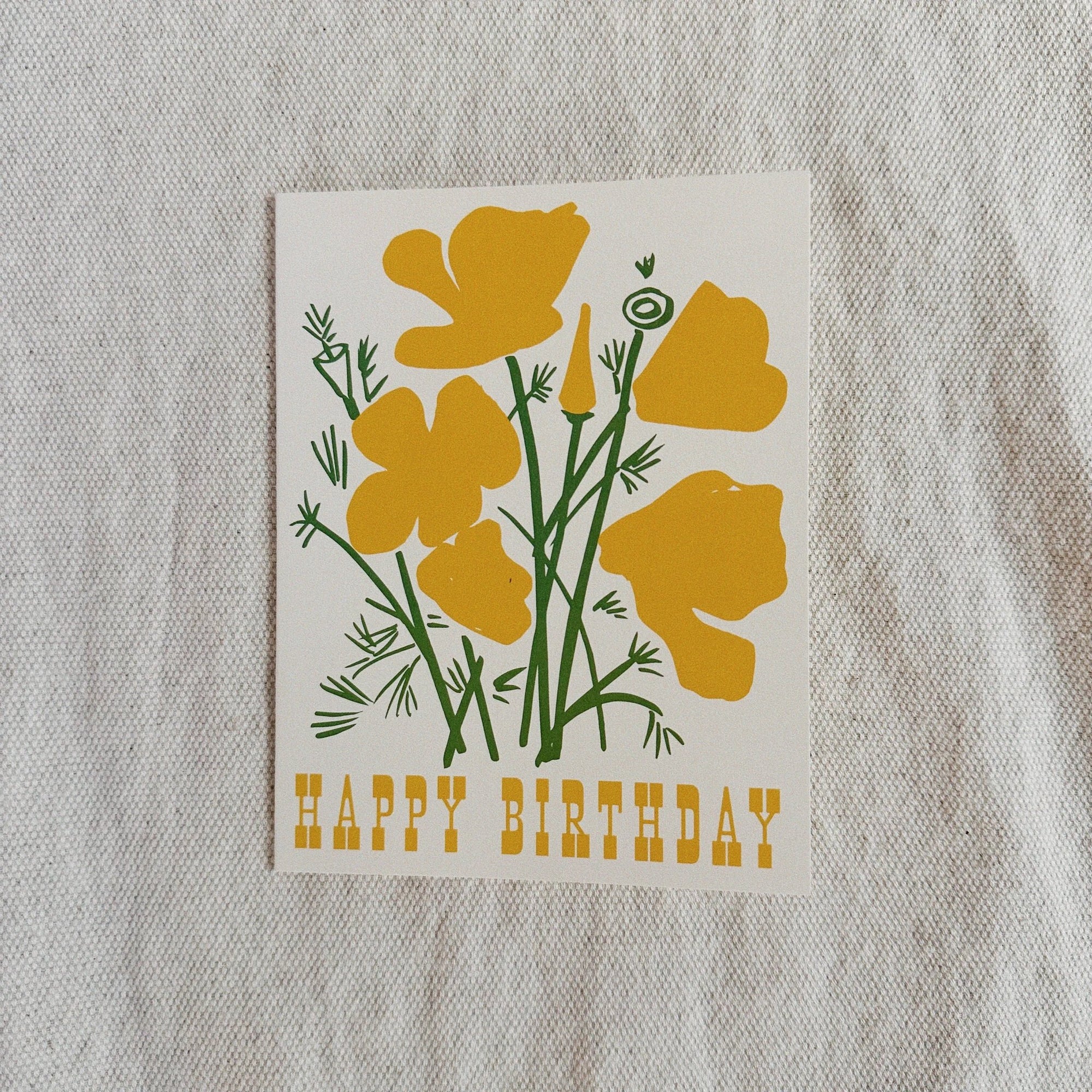 Red Cap Cards - Yellow Poppy by Red Cap Cards