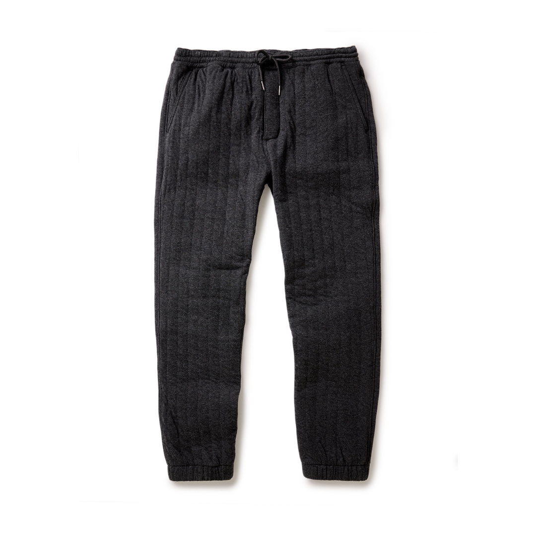 Taylor Stitch - The Apres Pant in Heather Coal Quilted Jersey