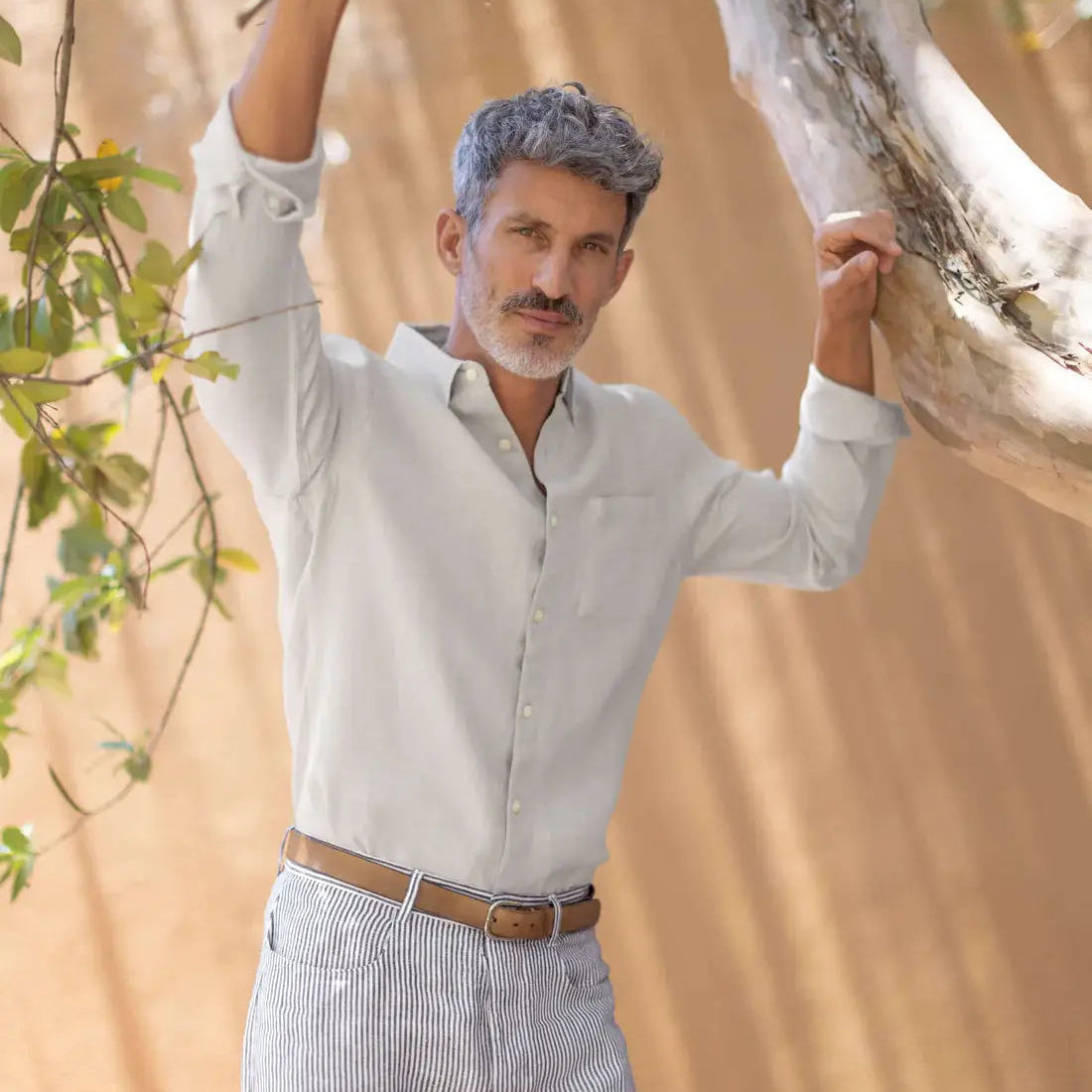 Alex Crane - Playa Shirt in Bone by Alex Crane