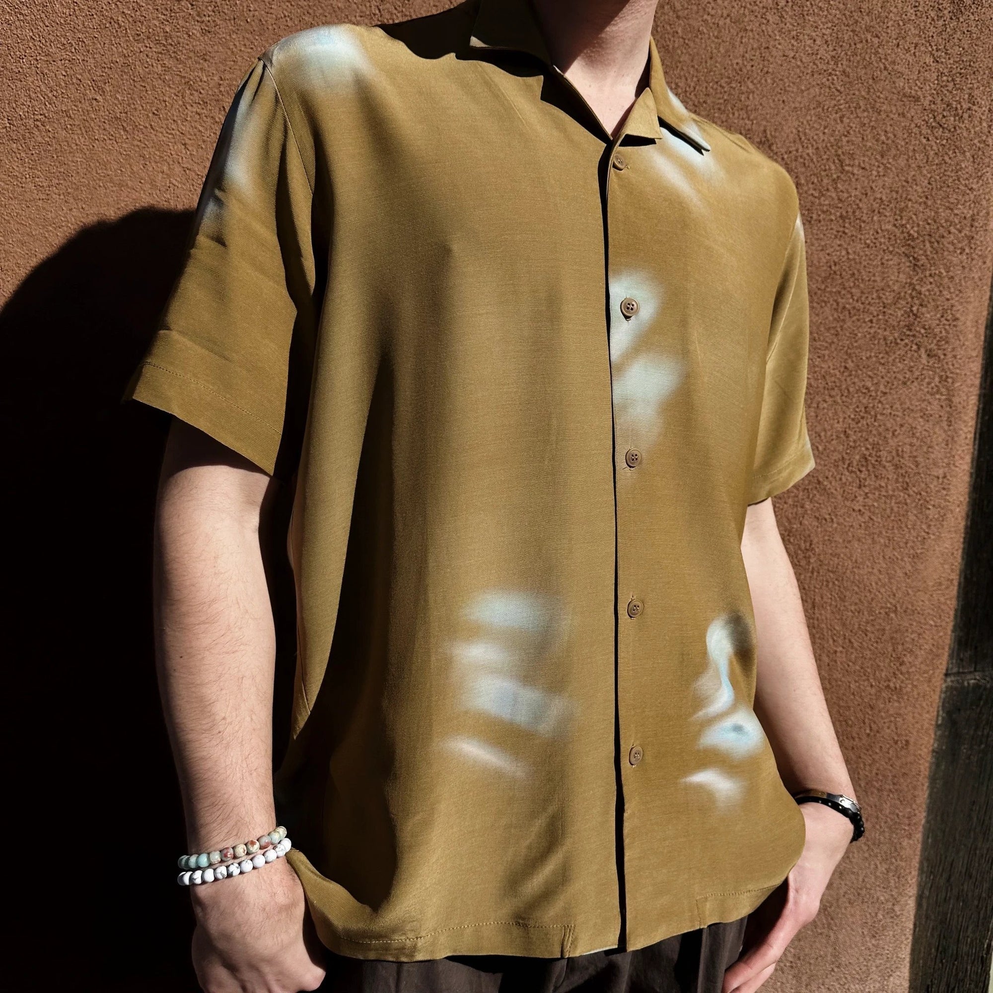 Kloke - Wing Print Shirt in Sand/Turquoise by kloke