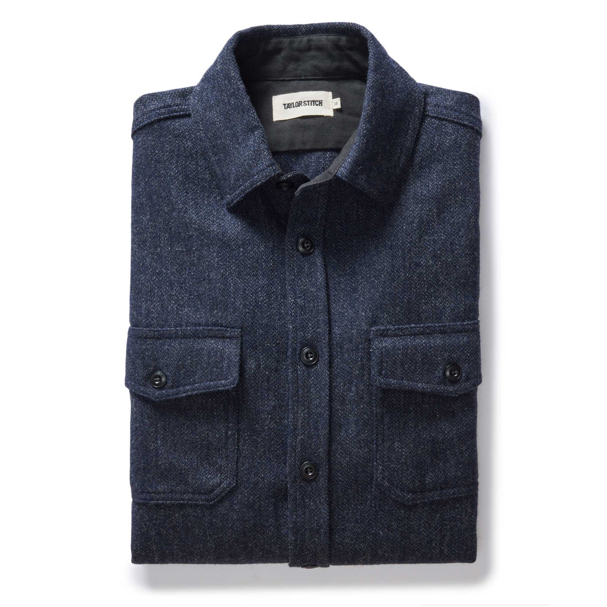 Taylor Stitch - CPO Shirt in Marine Tweed Wool