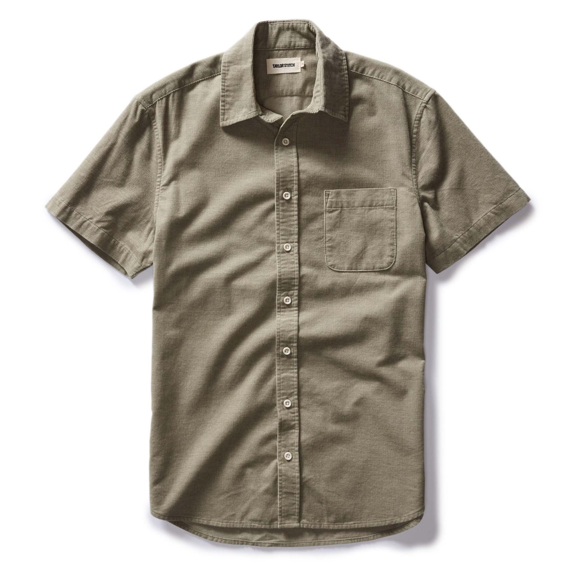 Taylor Stitch -  Short Sleeve California in Heather Moss Cord