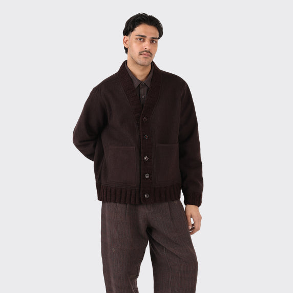 Kardo - Devender Cardigan in Cocoa Powder by Kardo