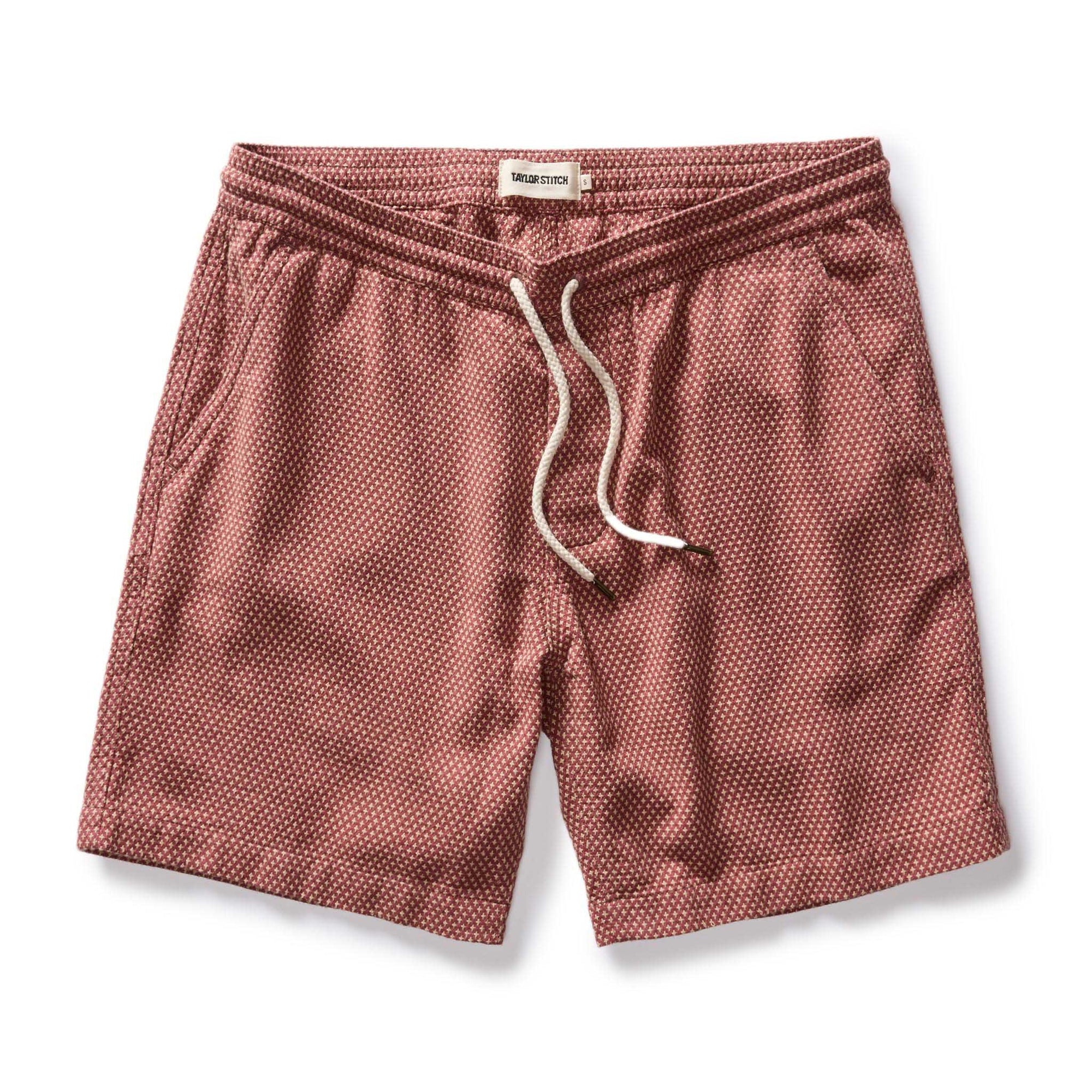 Taylor Stitch - The Apres Short in Fired Brick Dobby