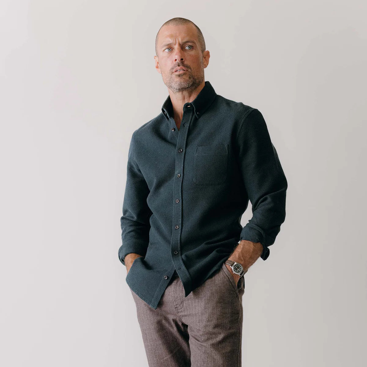 Taylor Stitch - The Jack in Forest Waffle