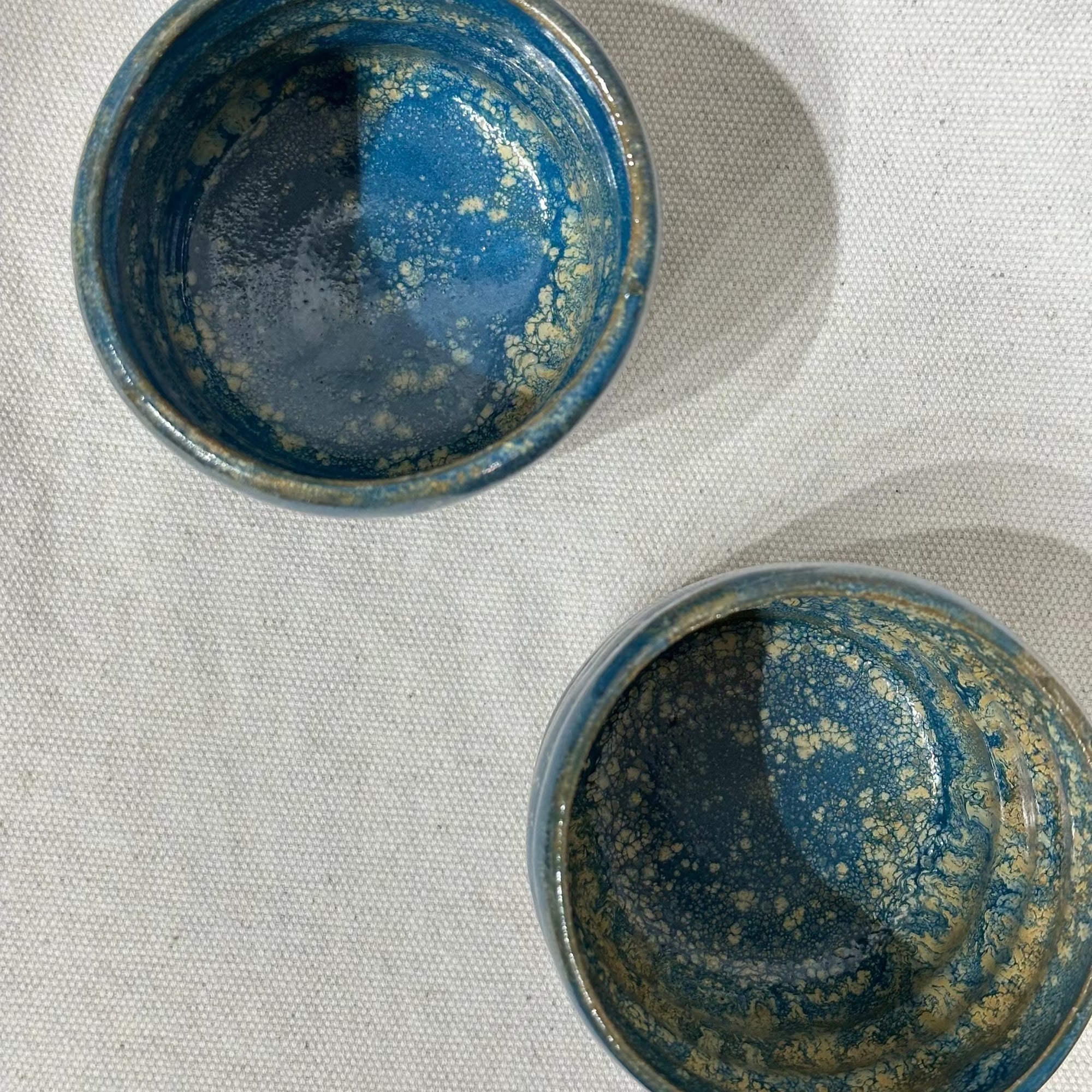 PL Blue Speckled Cups (Set of 2) by Above Snakes