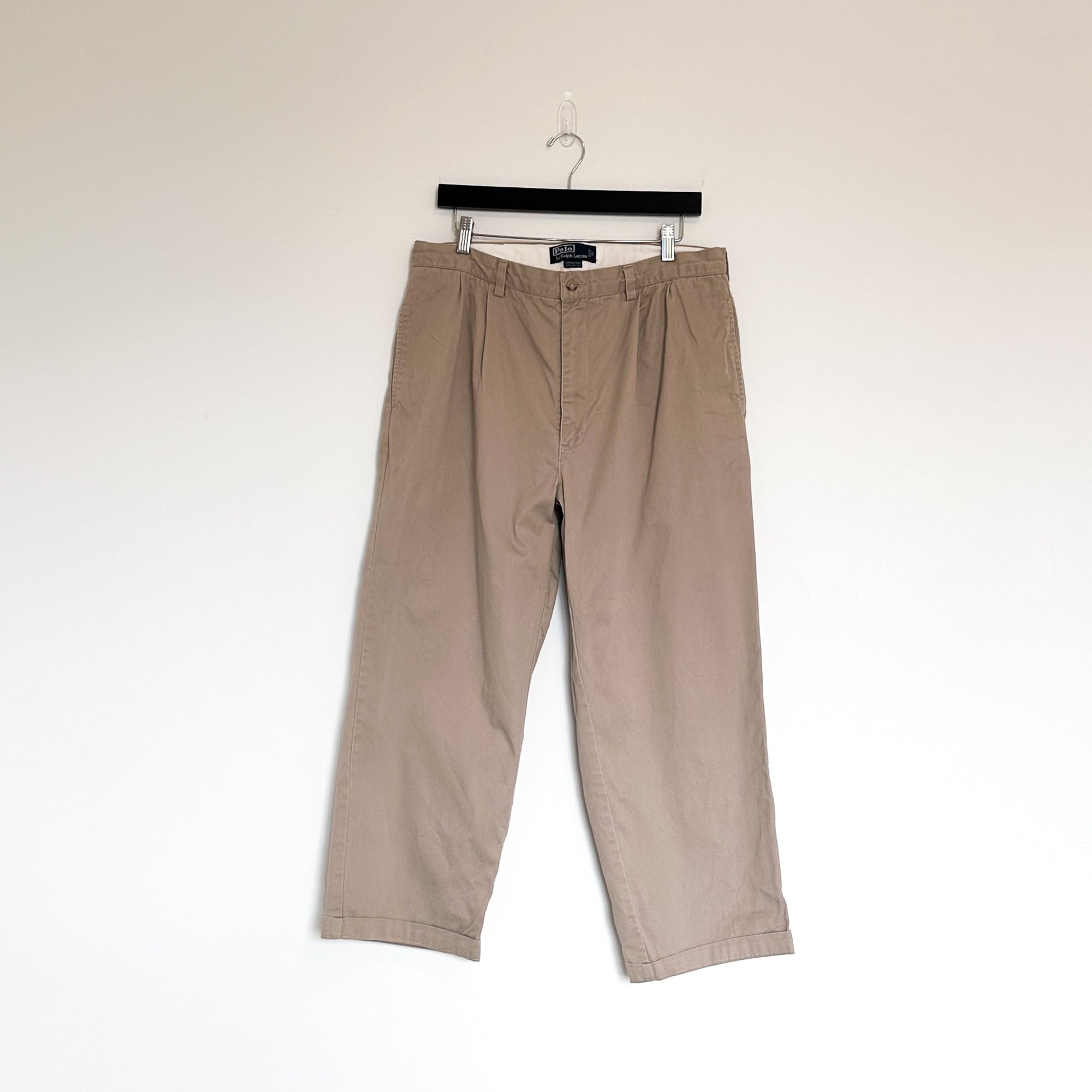 PL Ralph Lauren Cuffed Trouser in Dark Taupe 35x30