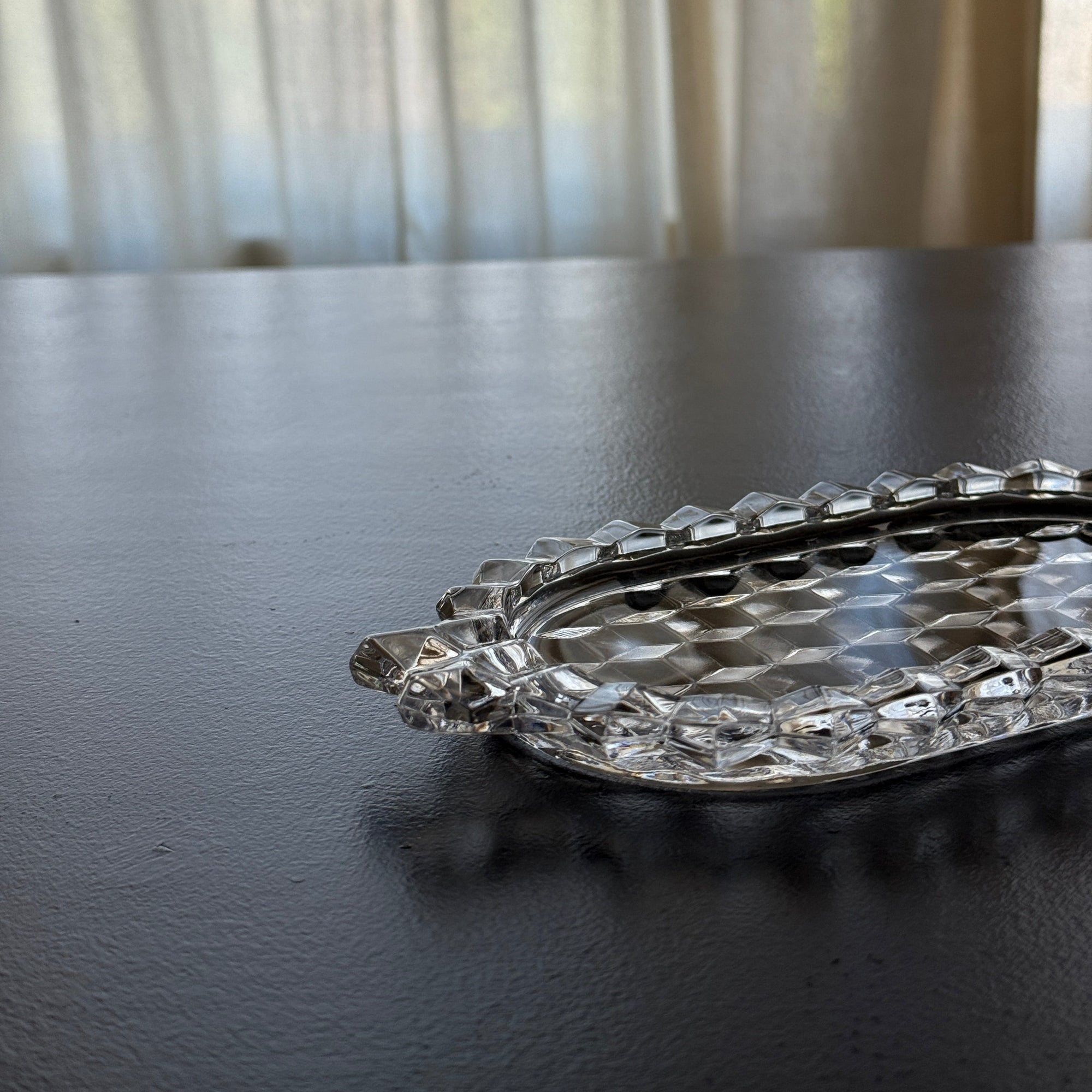 PL Fostoria Crystal Small Handle Tray 8'