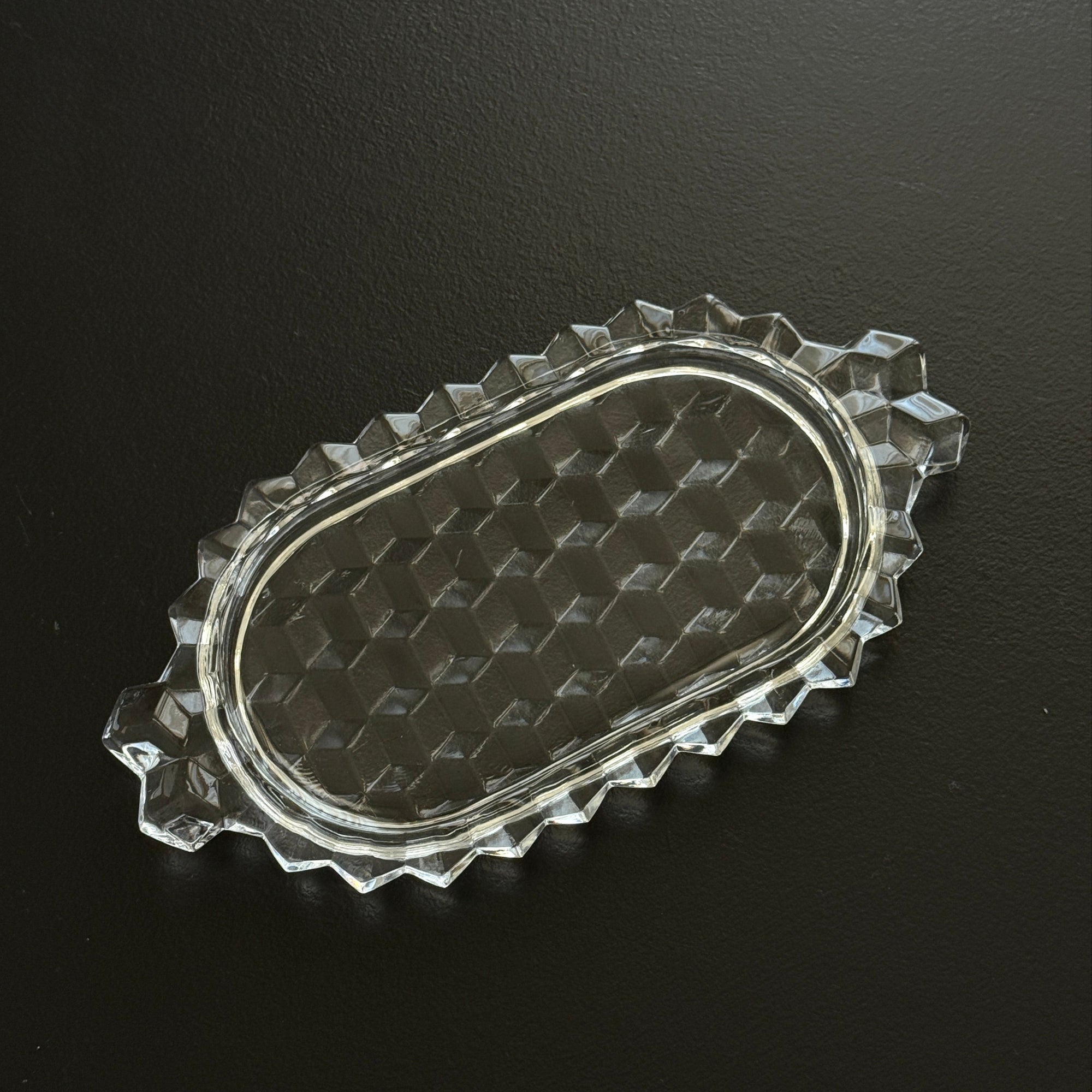 PL Fostoria Crystal Small Handle Tray 8'