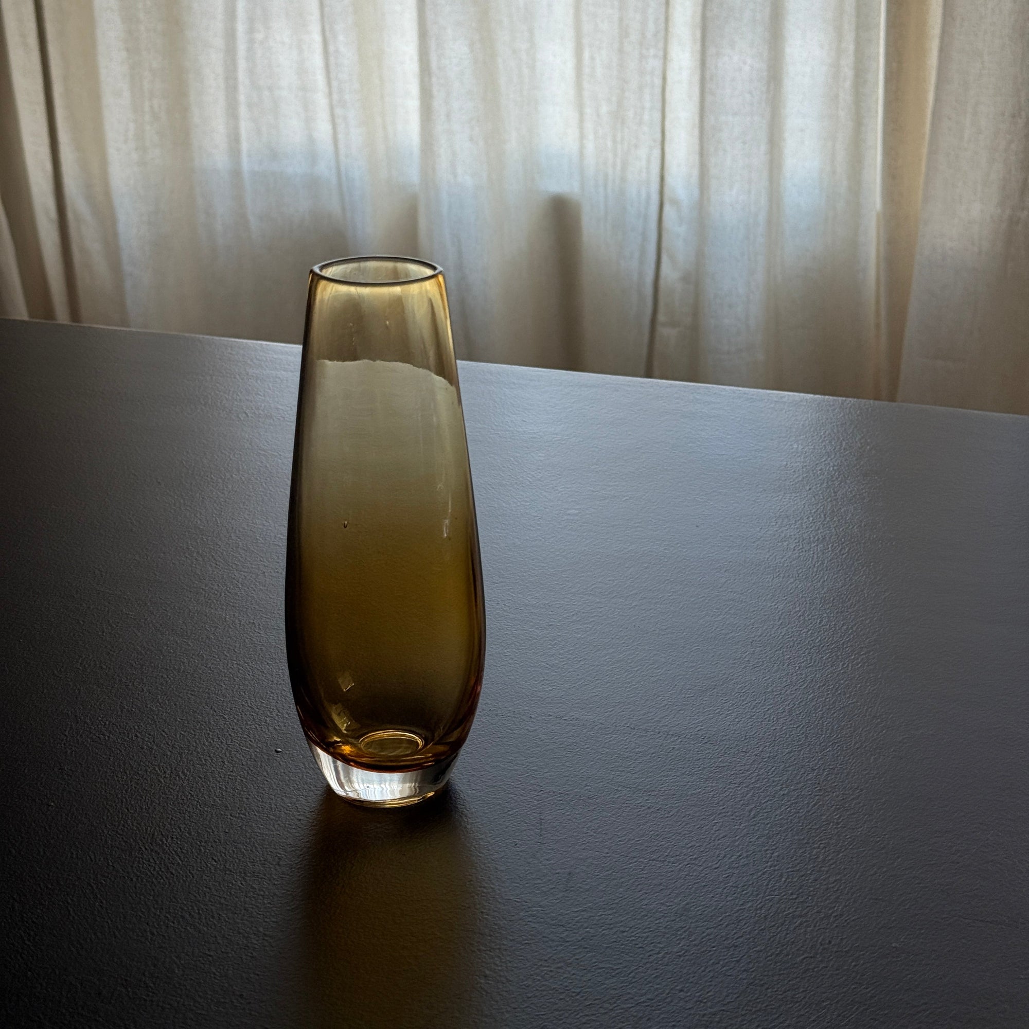 PL Amber Strombergshyttan Glass Vase