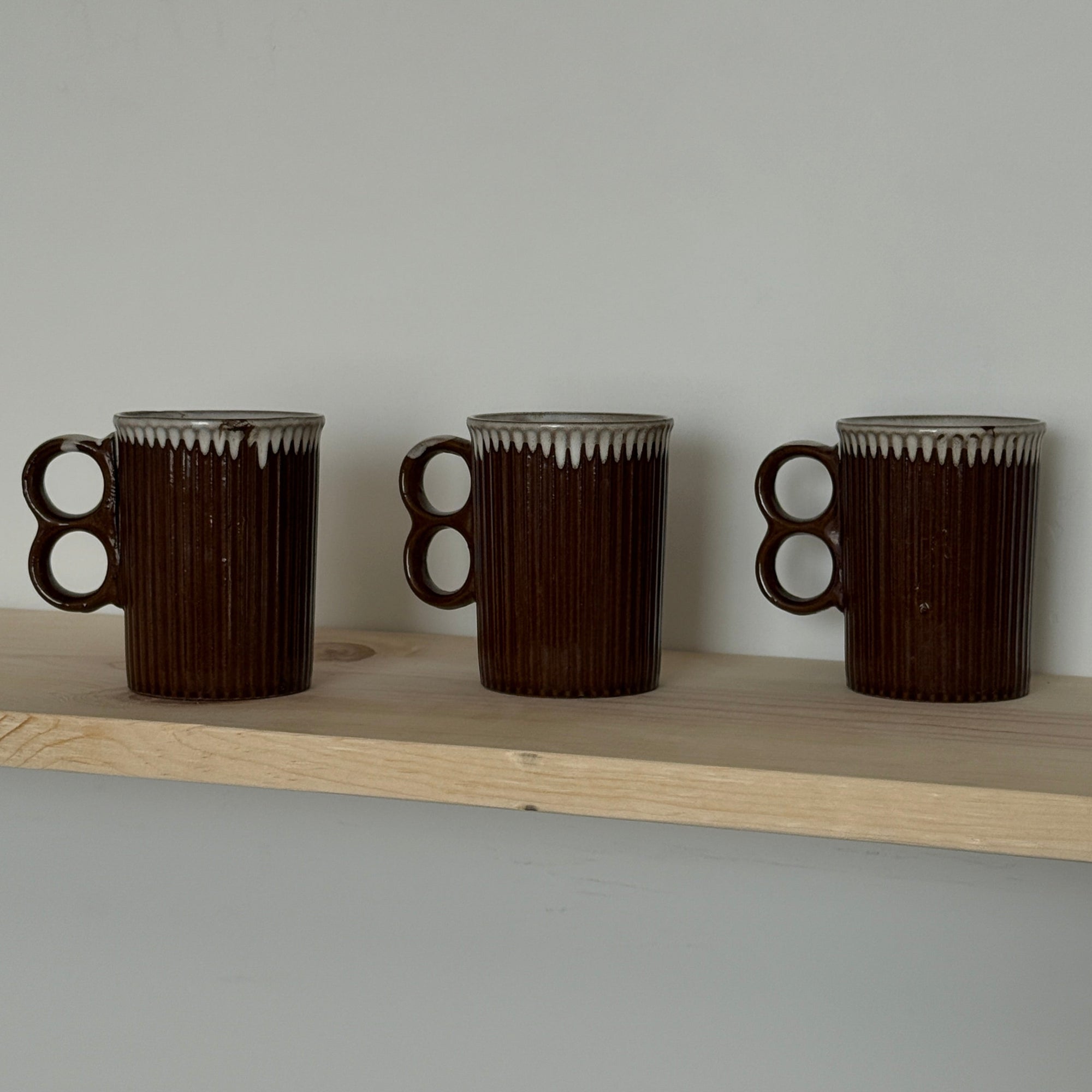 PL Vintage Japanese Coffee Mugs (Set of 3)