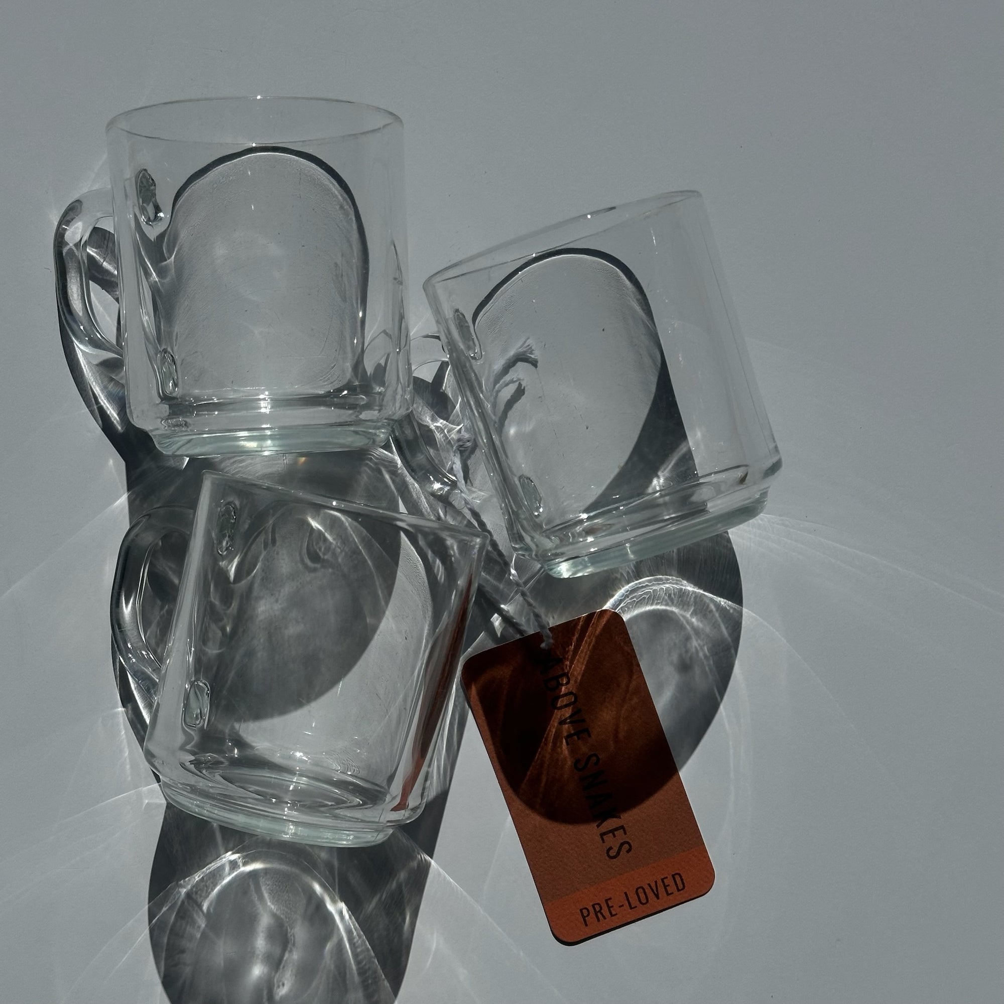 PL French Glass Coffee Mugs (Set of 3)