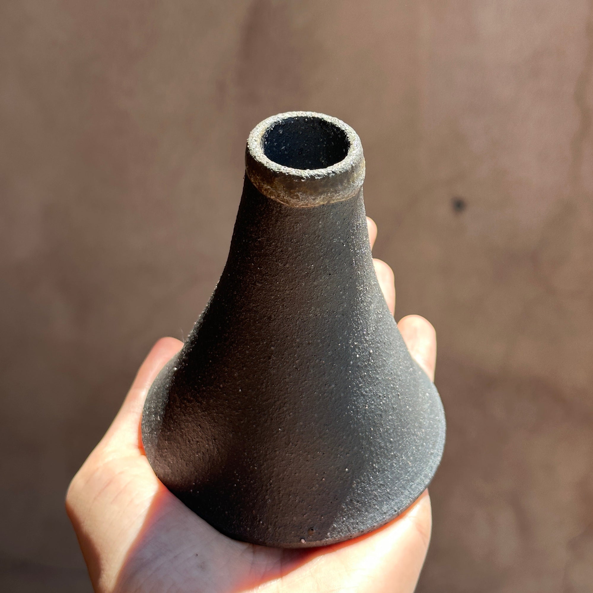 Dust Ceramics - Large Candlestick Holder in Iron + Noir