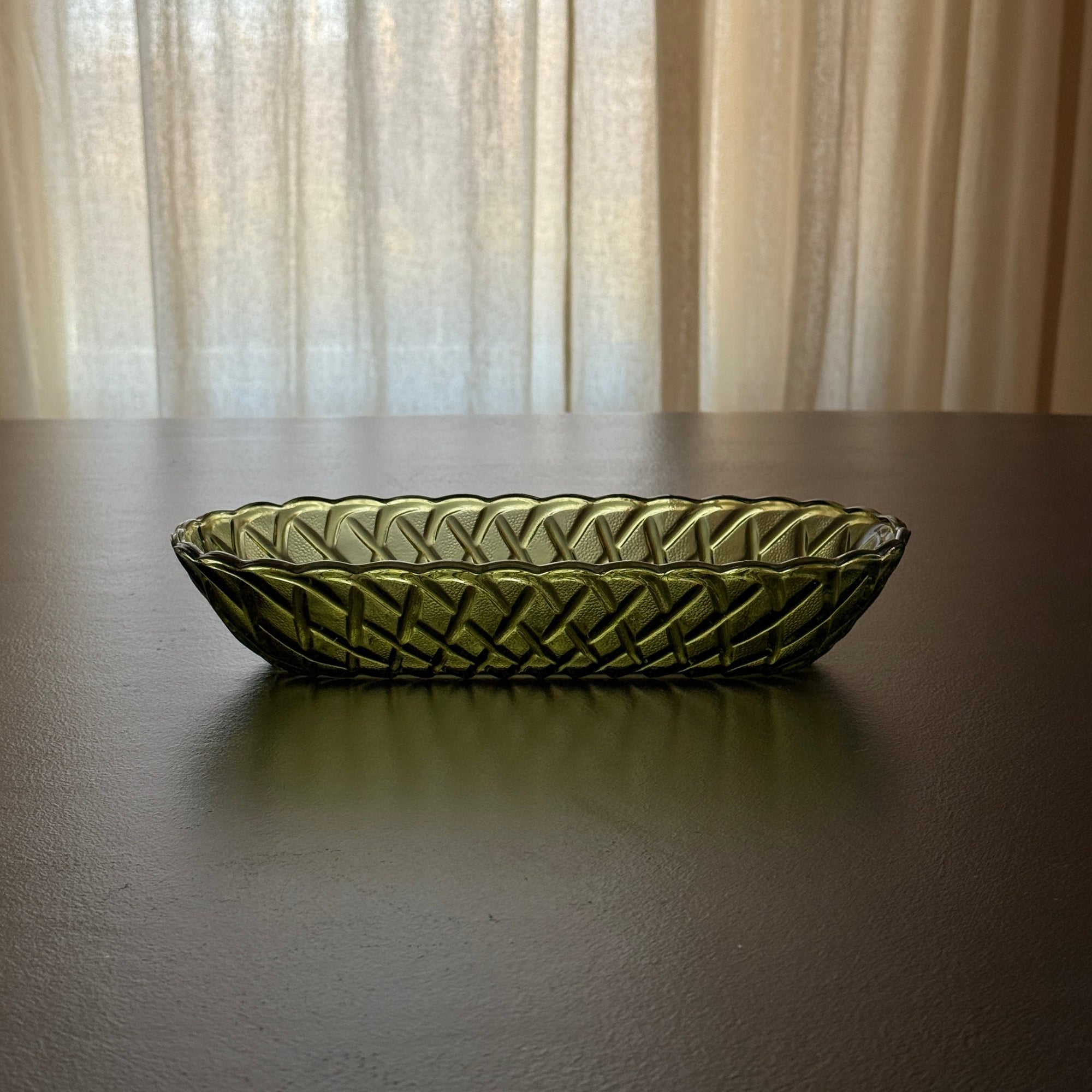 PL Green Glass Bowl