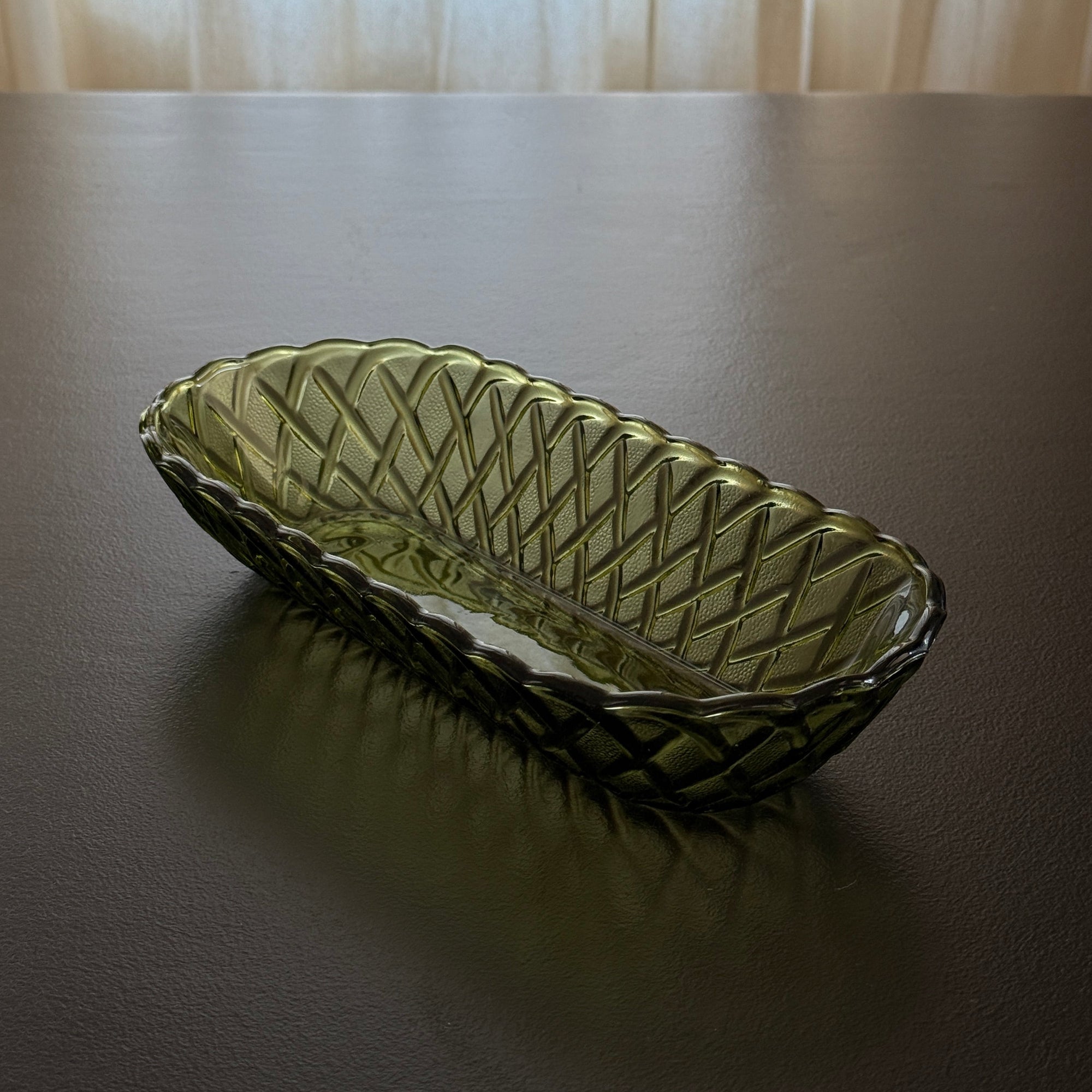PL Green Glass Bowl