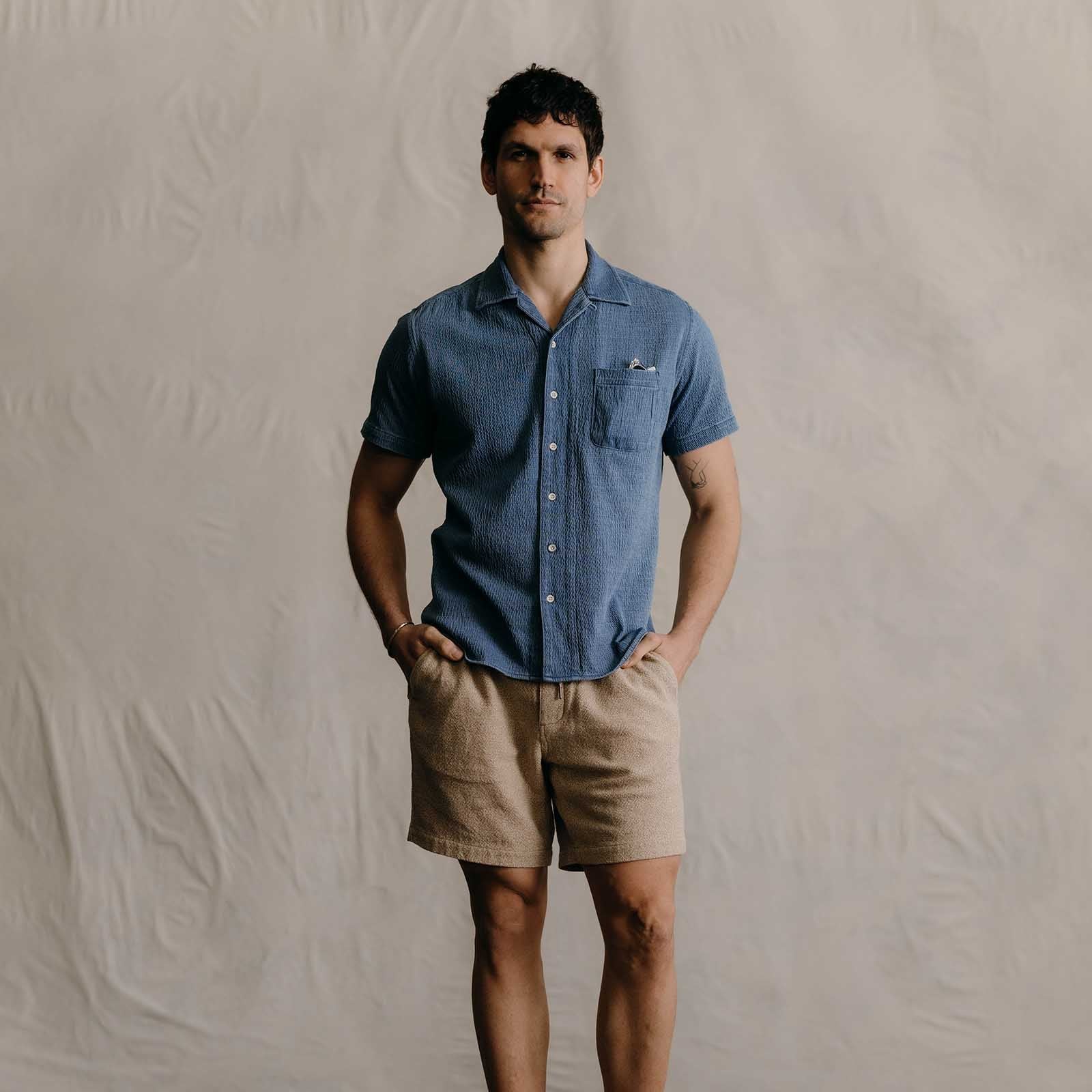 Taylor Stitch - The Apres Short in Oat Linen Tweed