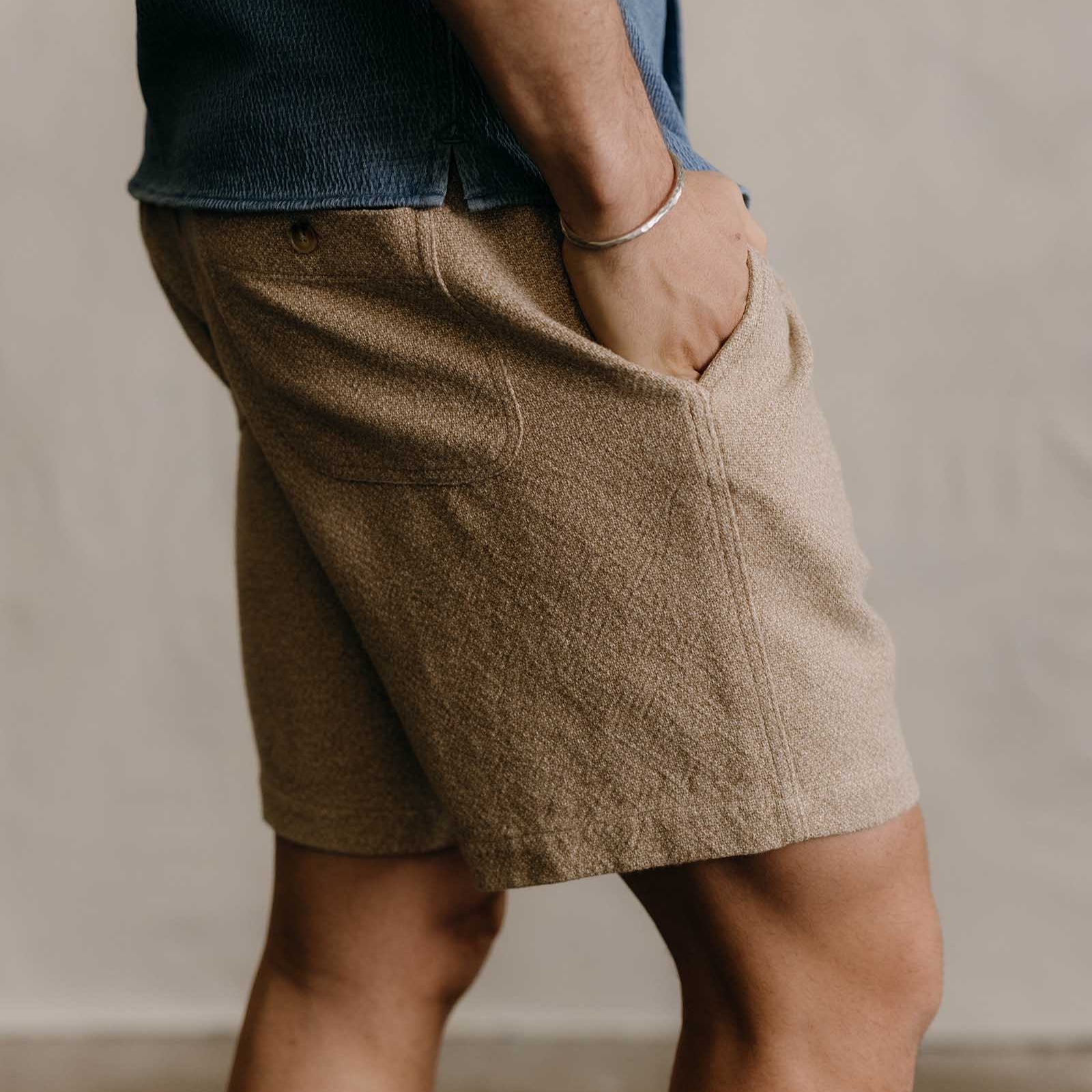 Taylor Stitch - The Apres Short in Oat Linen Tweed