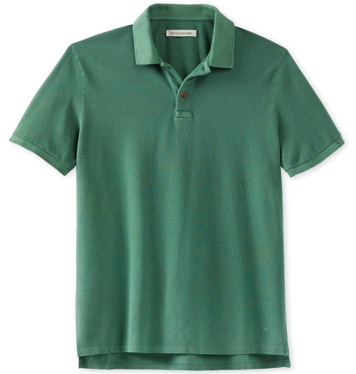 Outerknown - Palms Pique Polo in Briar Green