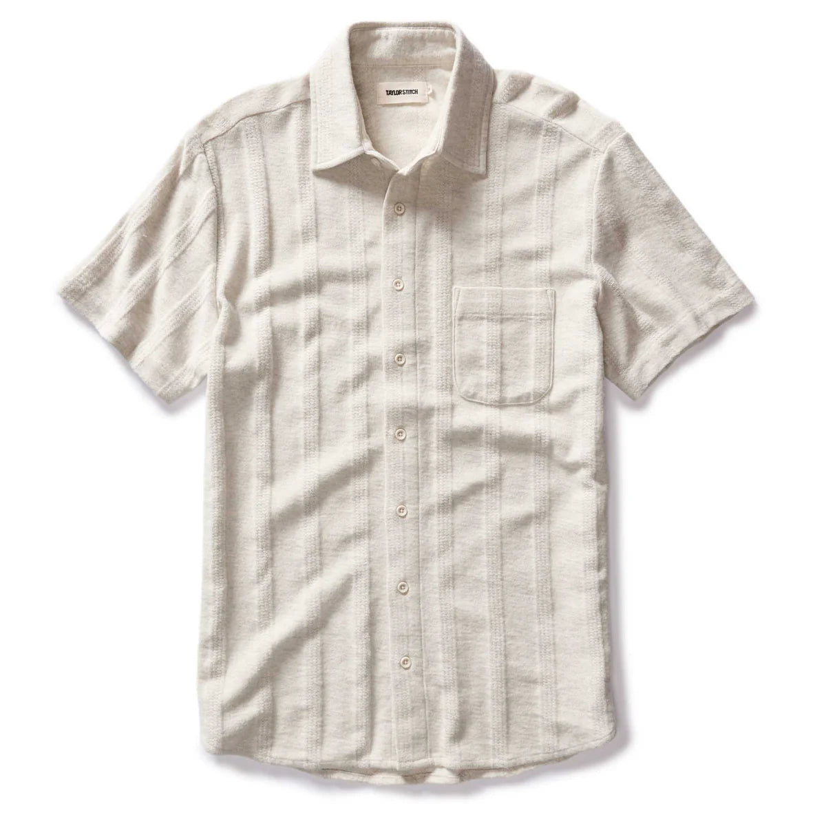 Taylor Stitch - Short Sleeve California in Heather Ash Pointelle