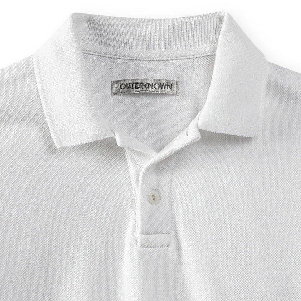 Outerknown - Palms Pique Polo in Salt
