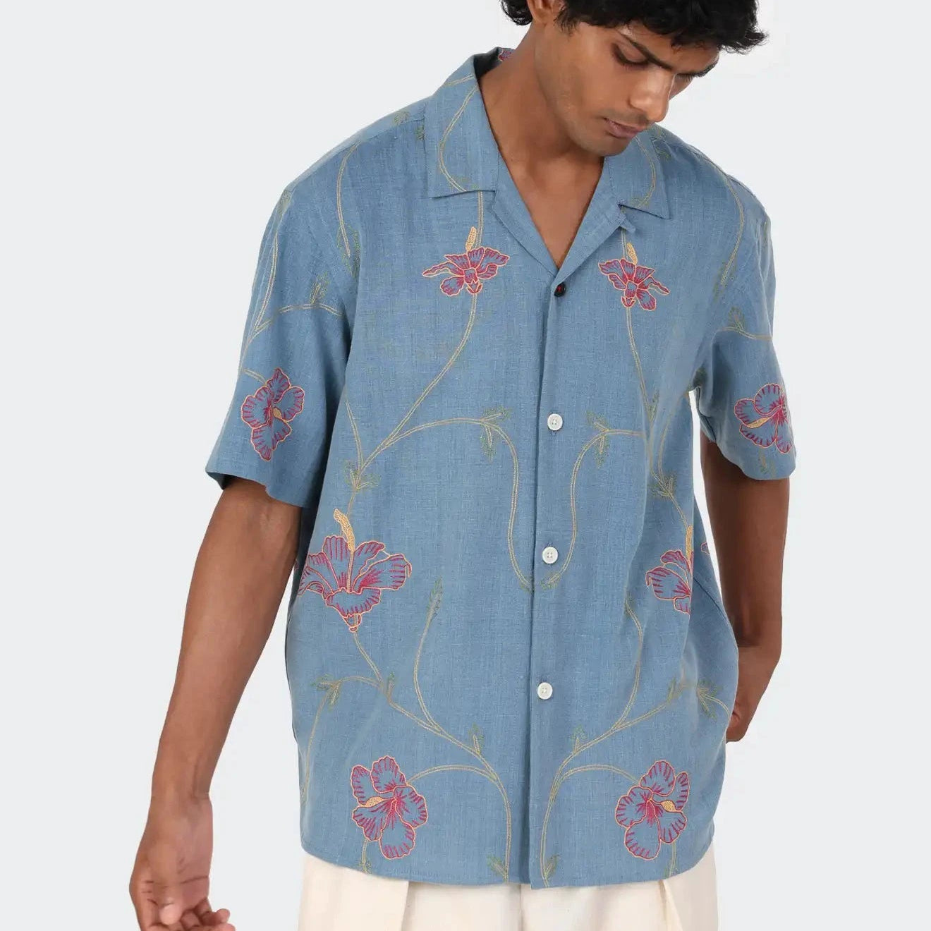 Kardo - Ronen shirt in Light Indigo by Above Snakes