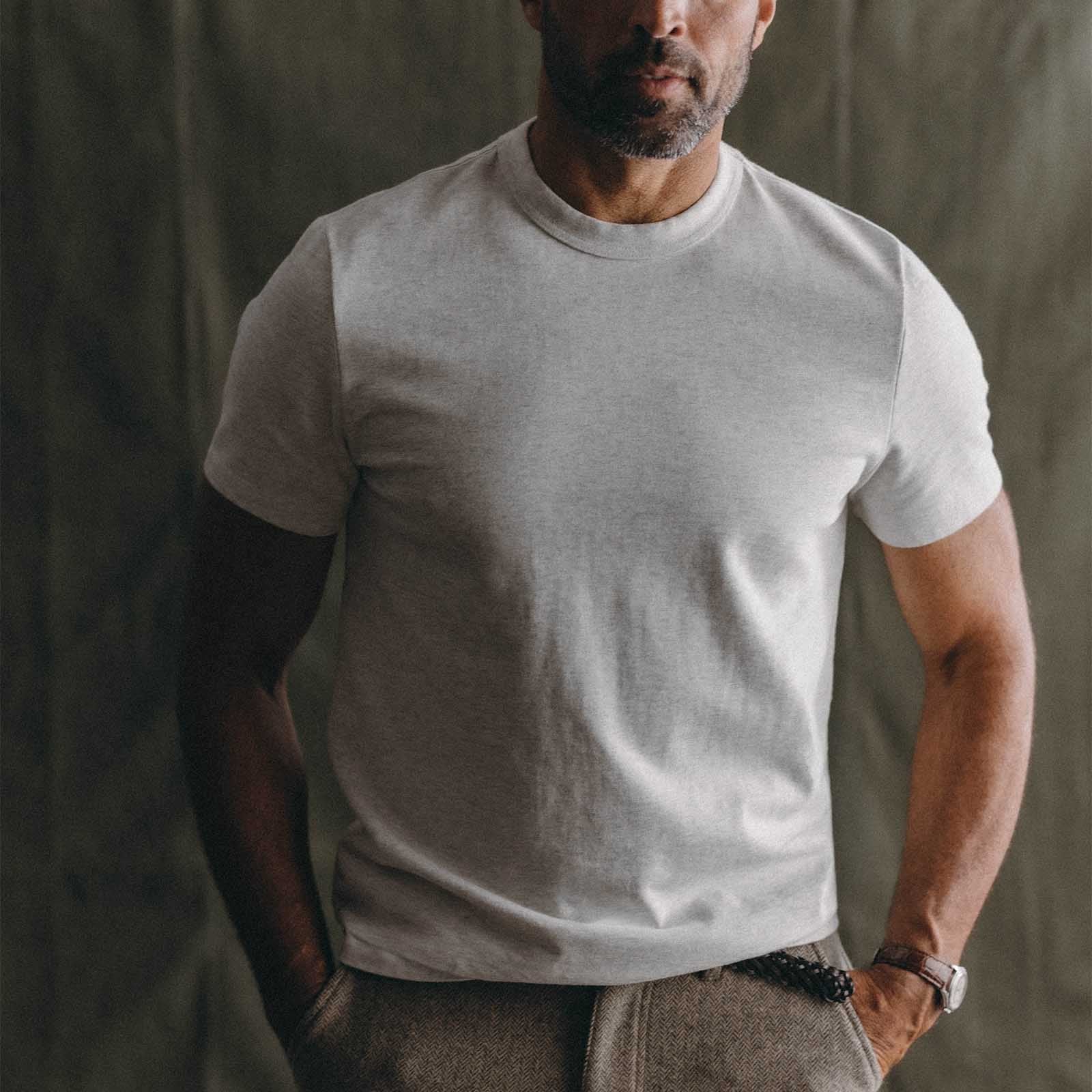 Taylor Stitch - Organic Cotton Shop Tee in Oat Twist