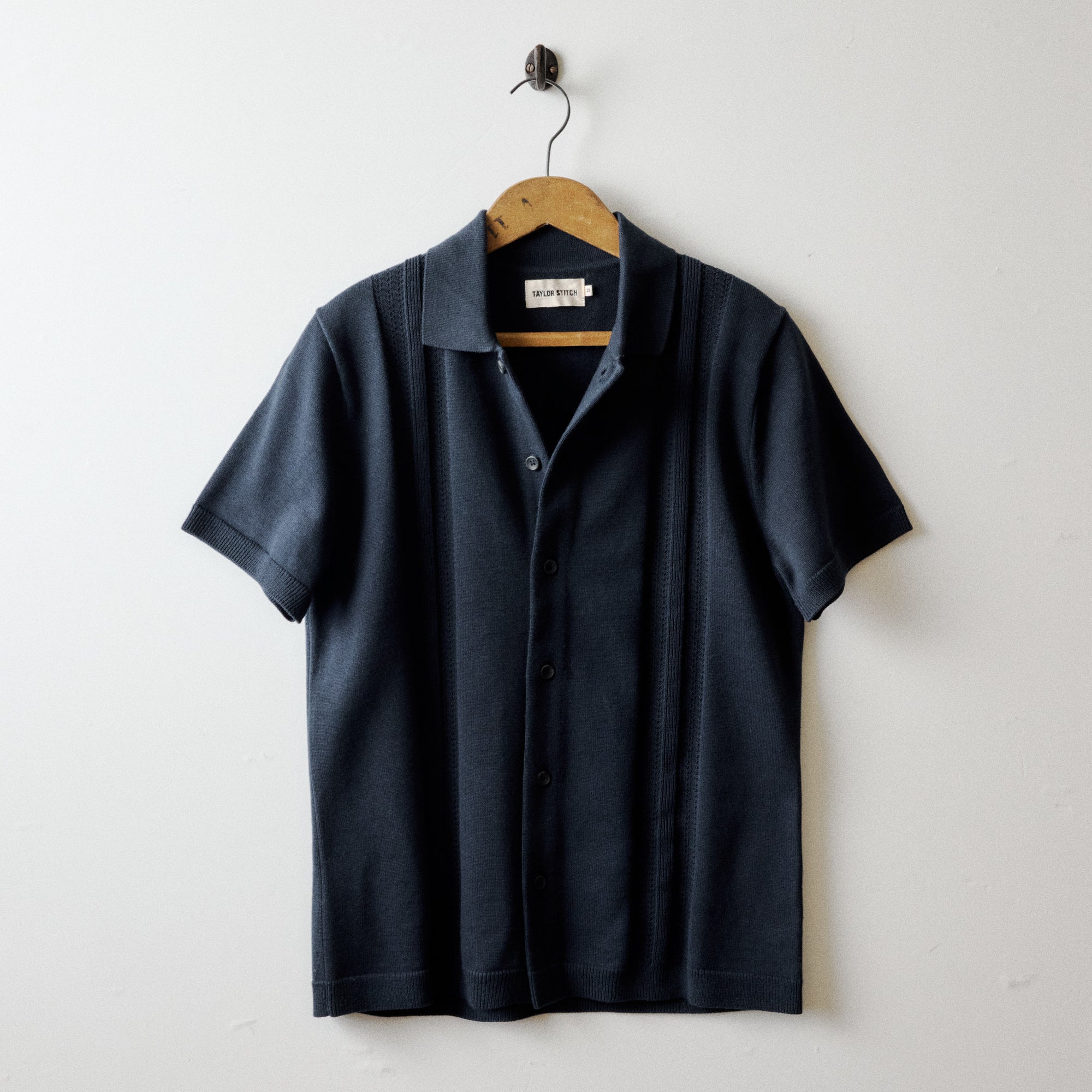 Taylor Stitch - Button Down Polo in Navy Stripe