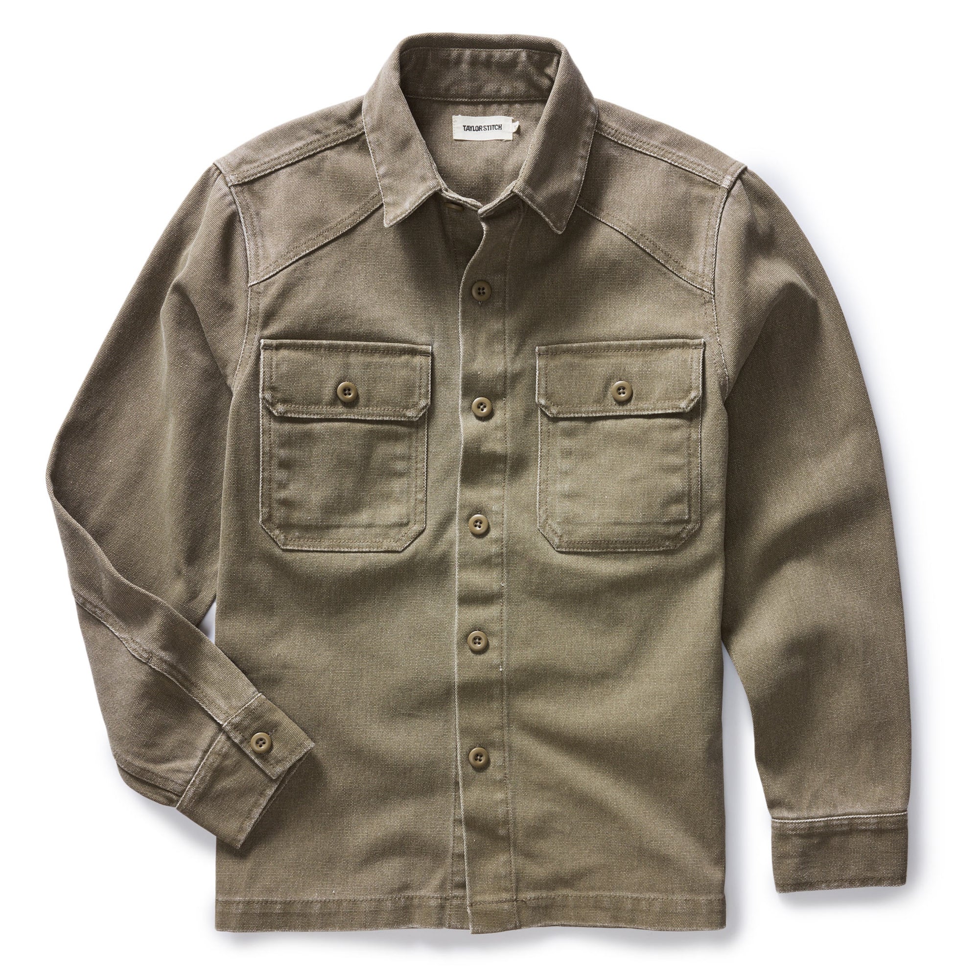 Taylor Stitch - The Shop Shirt in Stone Chipped Canvas