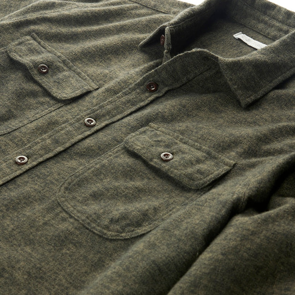 Outerknown - Jasper Transitional Flannel in Olive Night