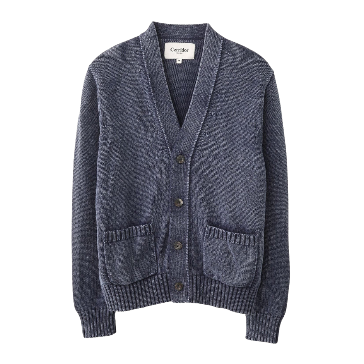 Corridor - Acid Wash Cardigan in Midnight