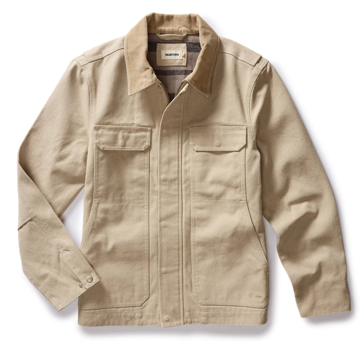 Taylor Stitch - The Workhorse Utility Jacket in Light Khaki Chipped Canvas
