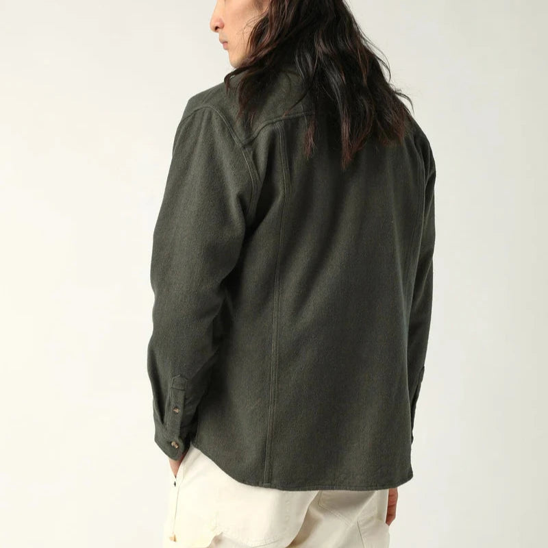 Corridor - Brushed Flannel in Army