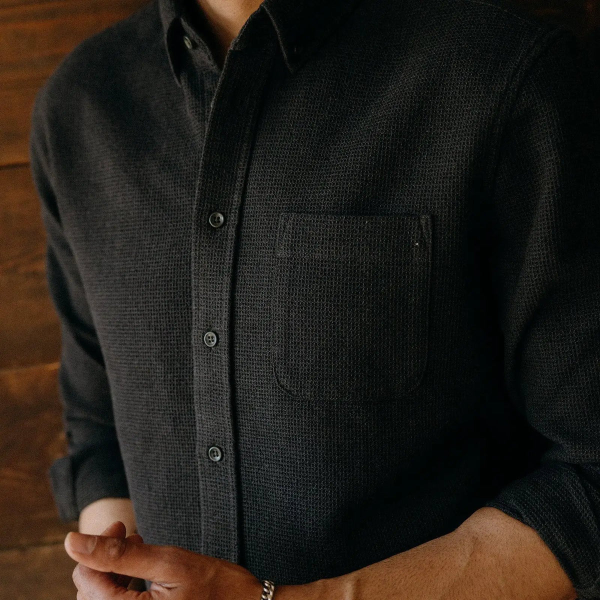 Taylor Stitch - The Jack in Coal Waffle by Taylor Stitch