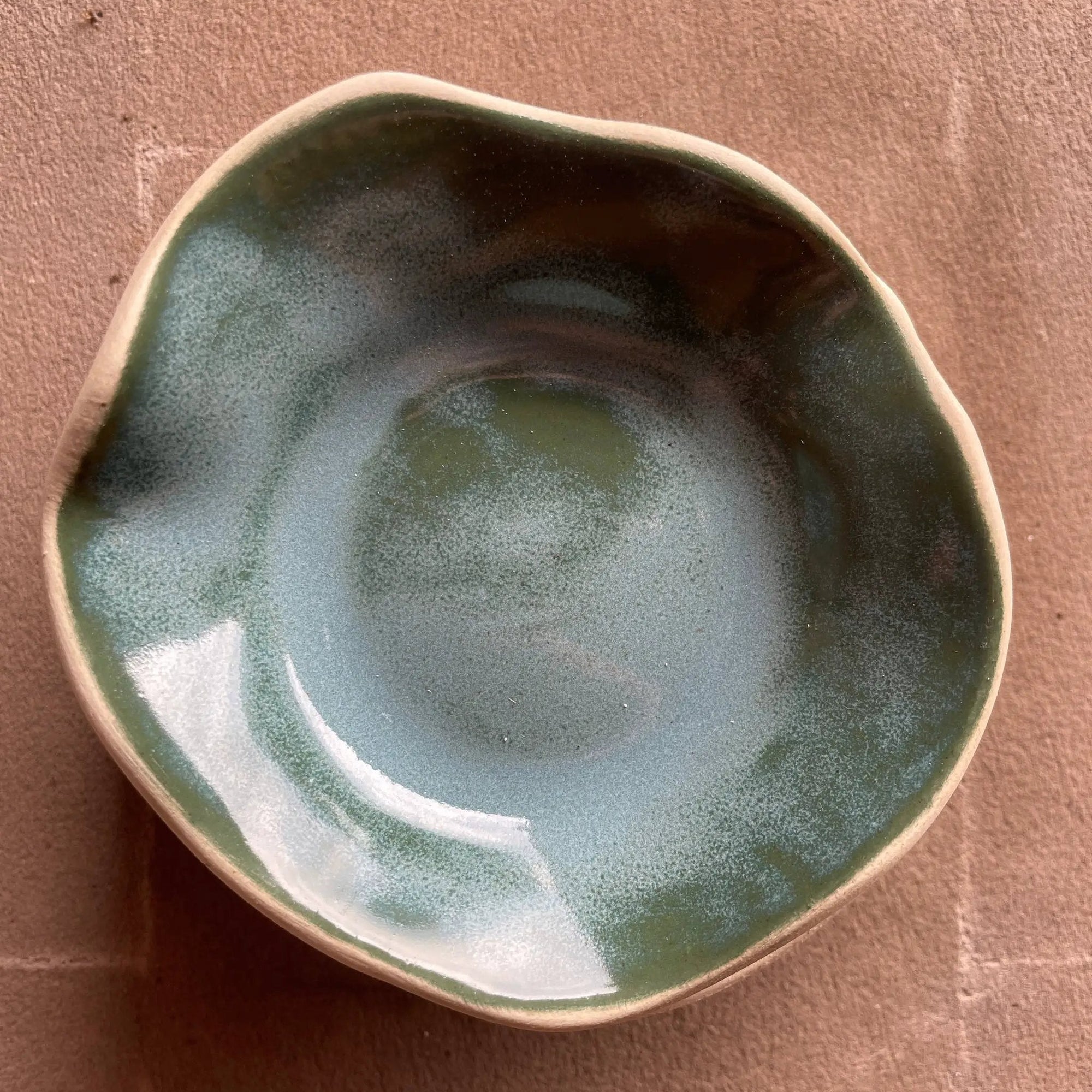 Handmade Ceramic Stacking Dish – Lagoon by Spring + Vine