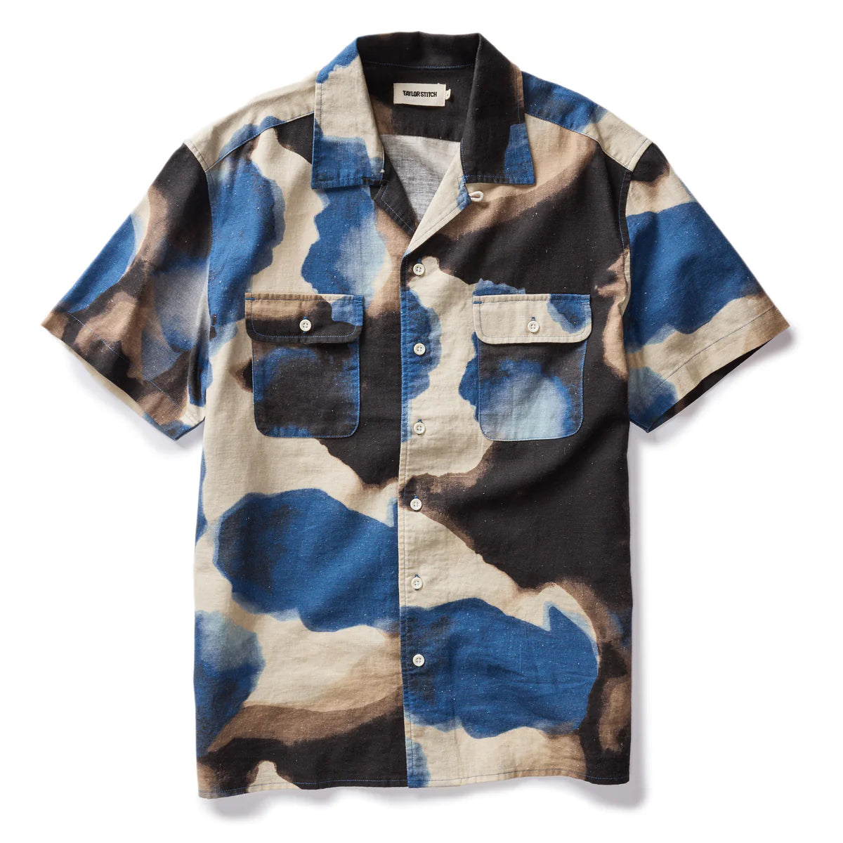 Taylor Stitch - Short Sleeve Carter in Dark Navy Abstract
