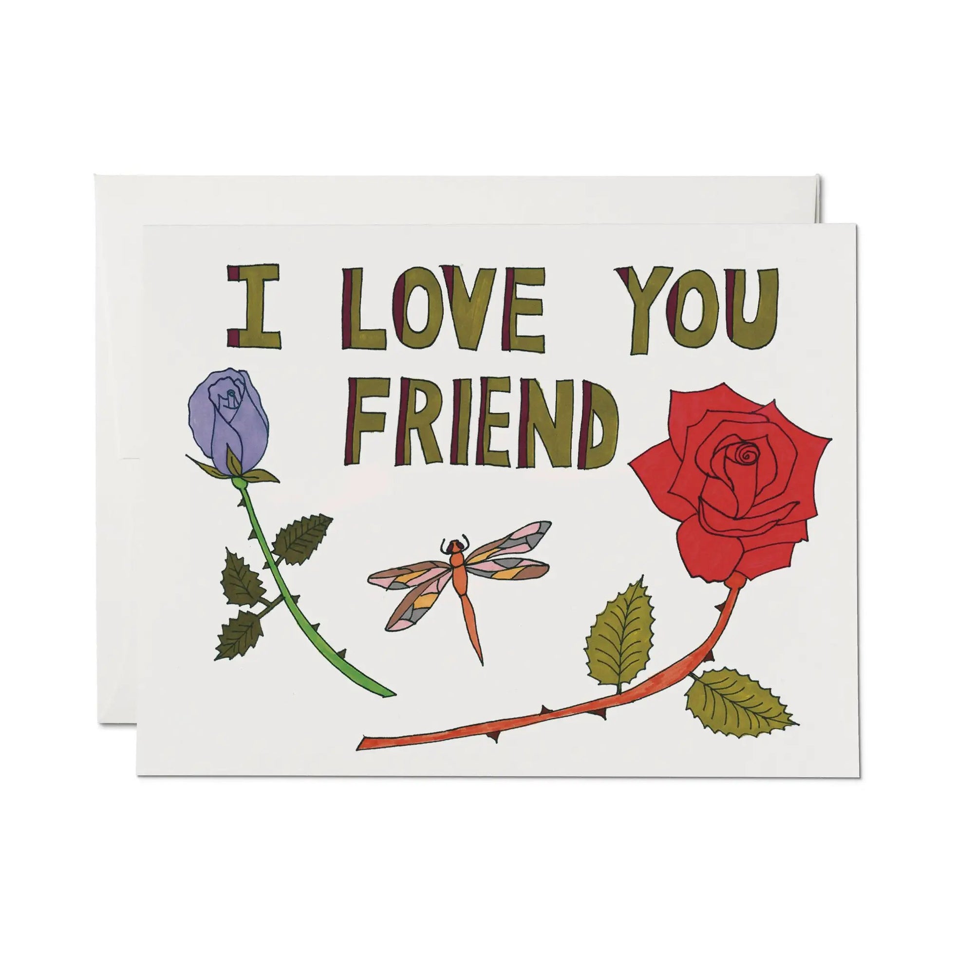 Friend Love greeting card: Single by Red Cap Cards