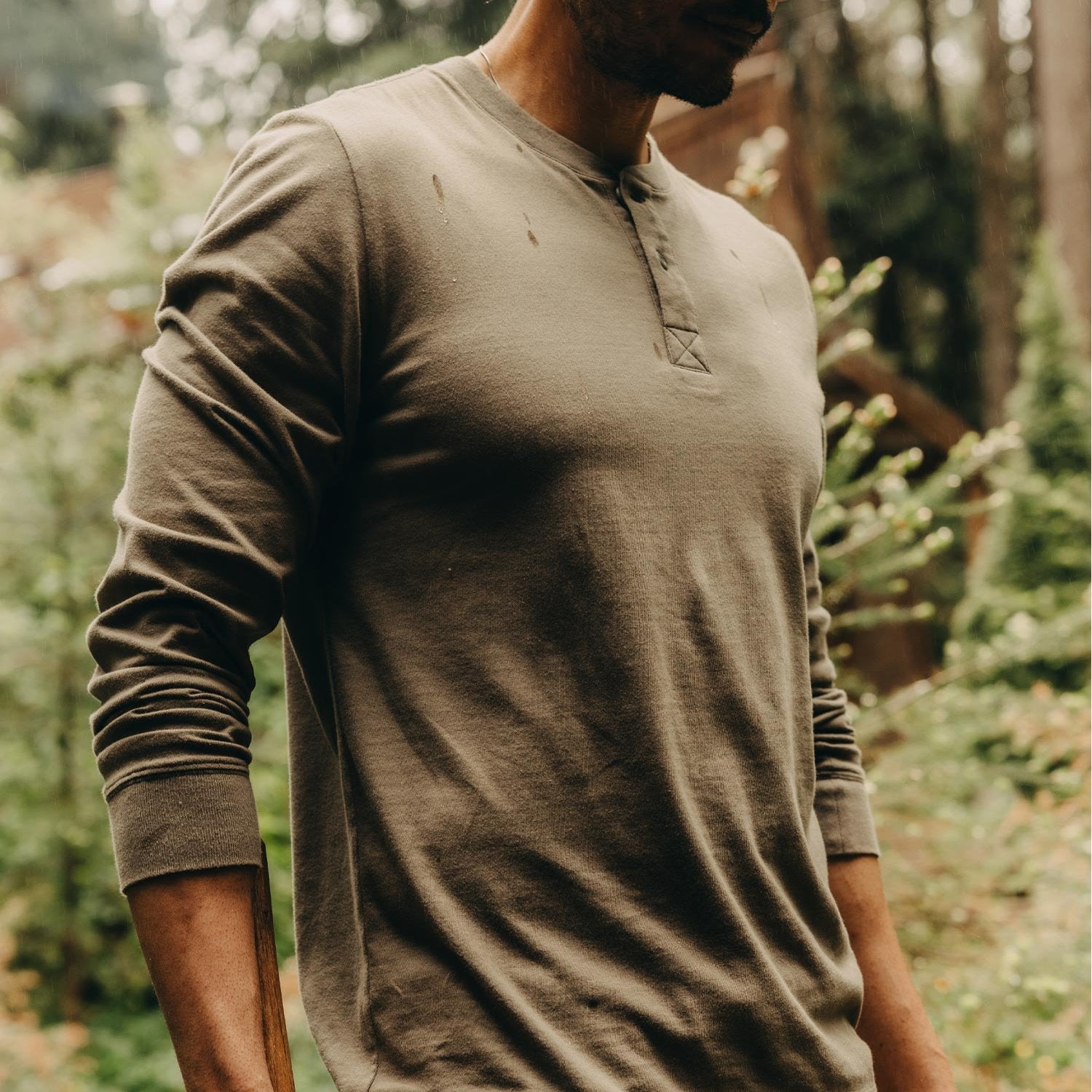 Taylor Stitch - Organic Cotton Henley in Sage