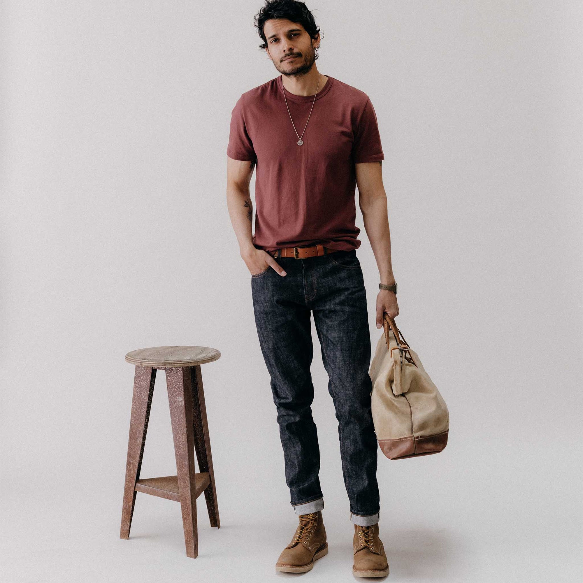 Taylor Stitch - The Organic Cotton Tee in Dried Cherry